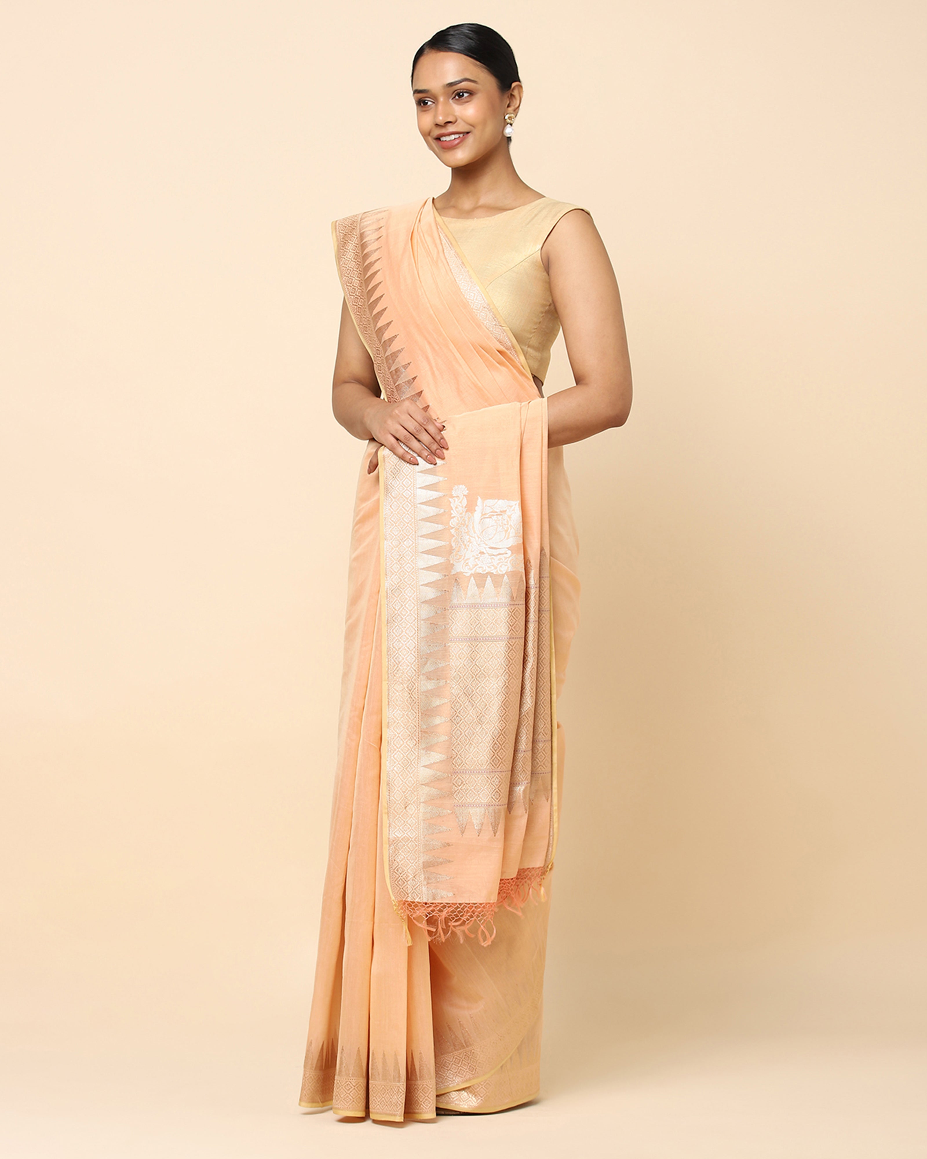 Shivangi Banarasi Kadwa Silk Cotton Saree