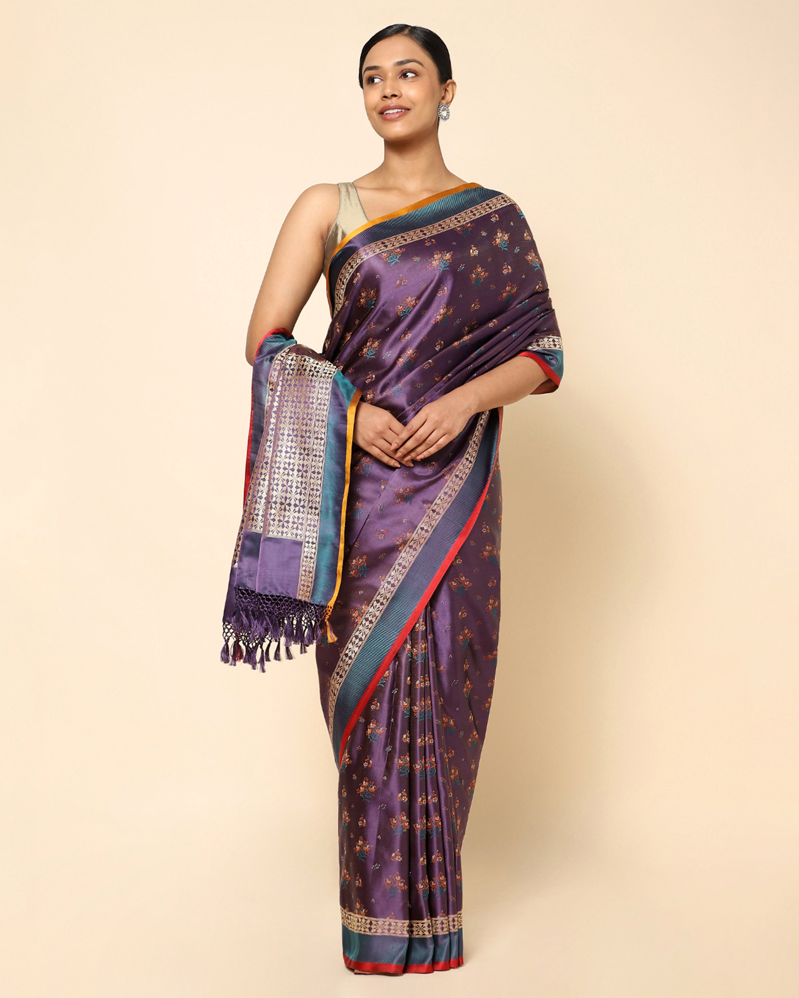 Eden Banarasi Tanchoi and Kadwa Silk Saree