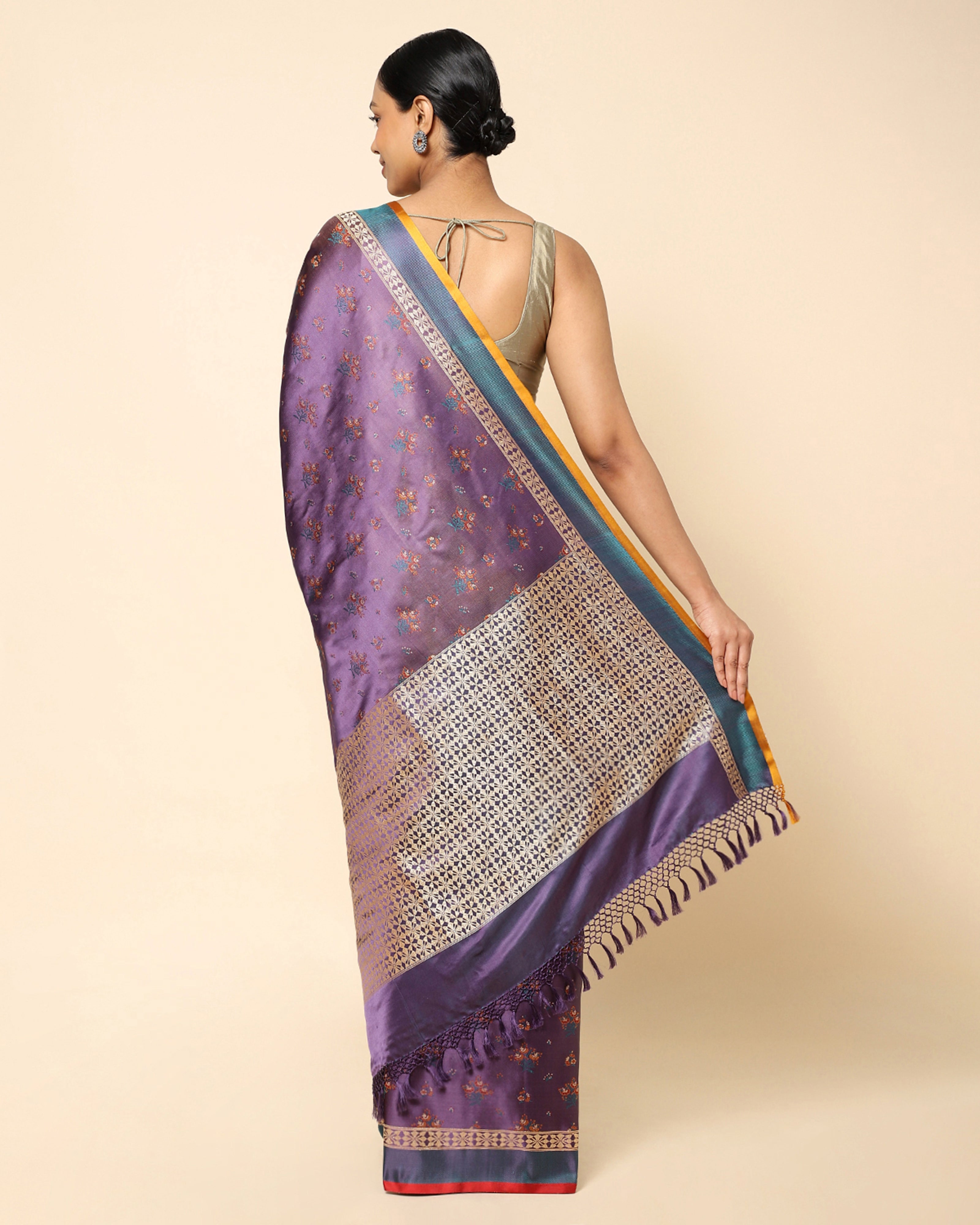 Eden Banarasi Tanchoi and Kadwa Silk Saree