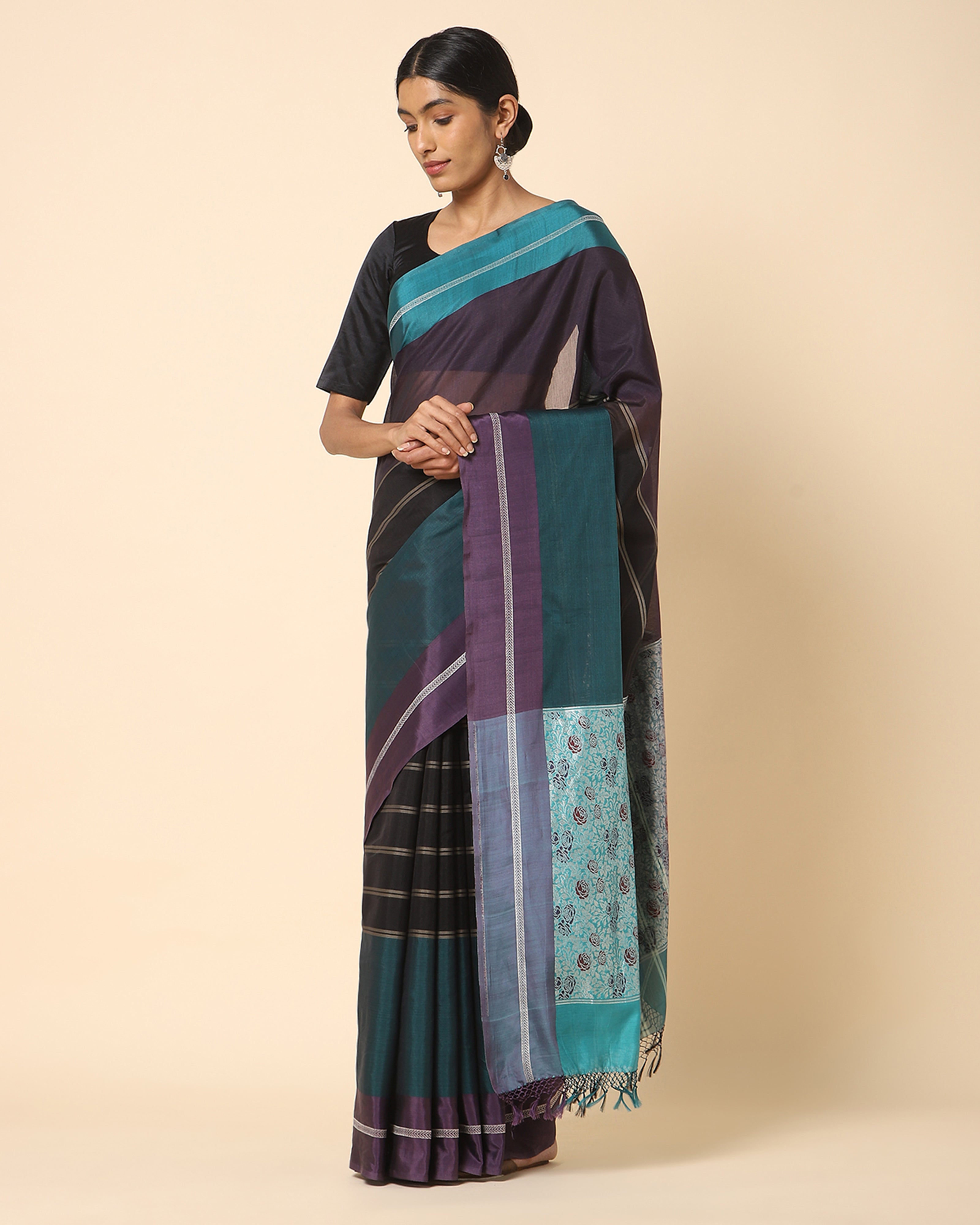 Tianna Banarasi Powdi Silk Cotton Saree