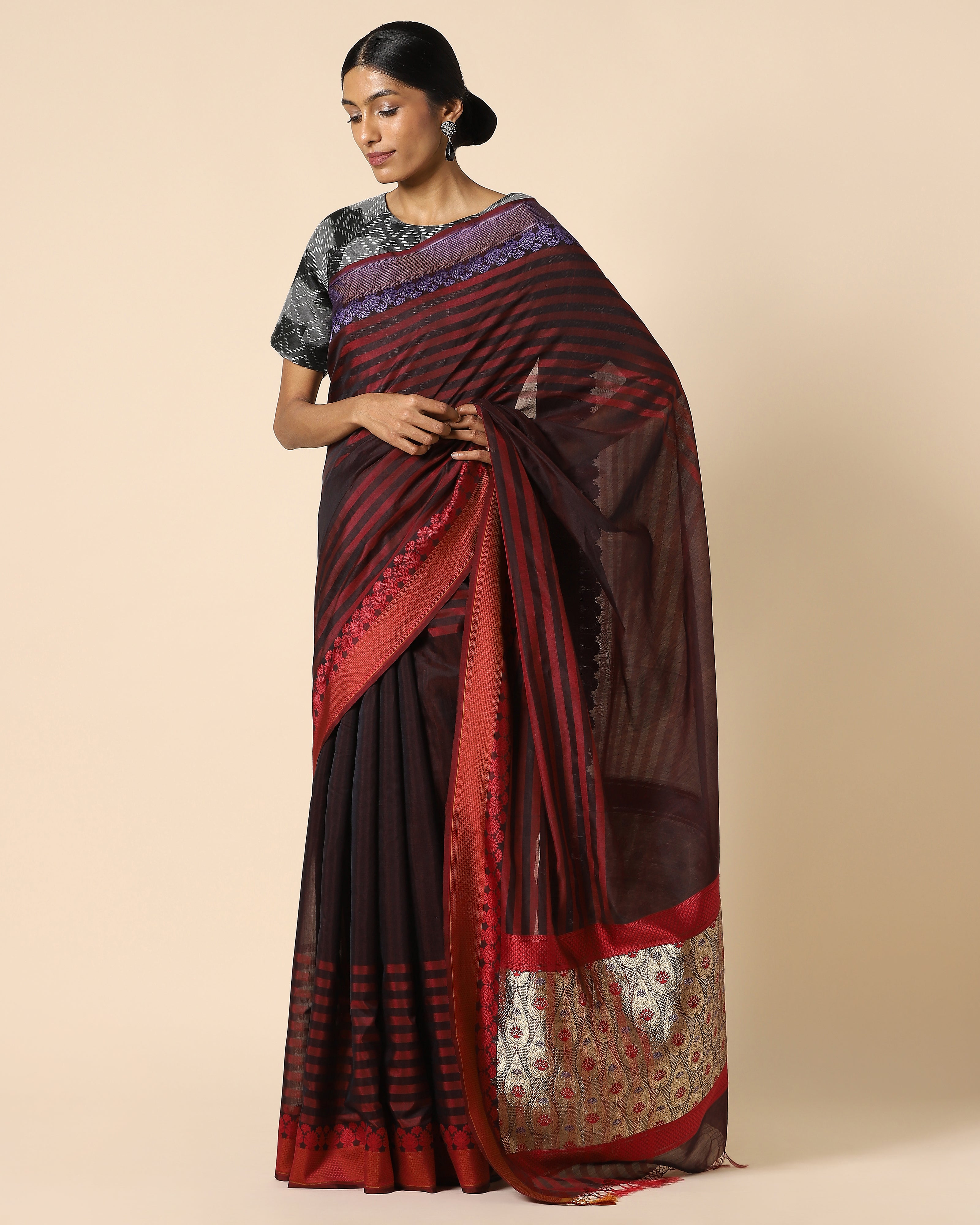 Amaira Banarasi Kadwa Silk Cotton Saree