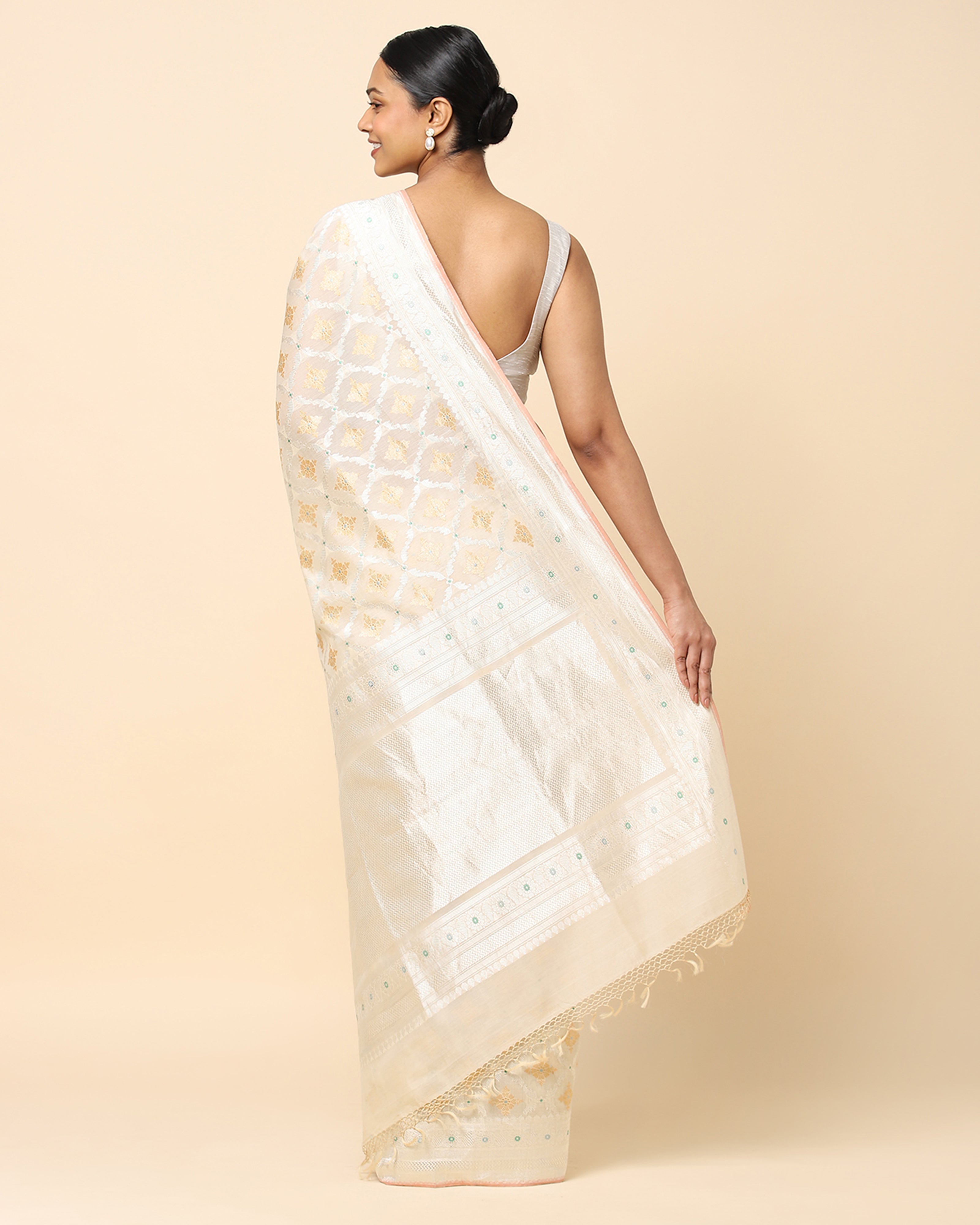 Gharonda Banarasi Kadwa Silk Cotton Saree