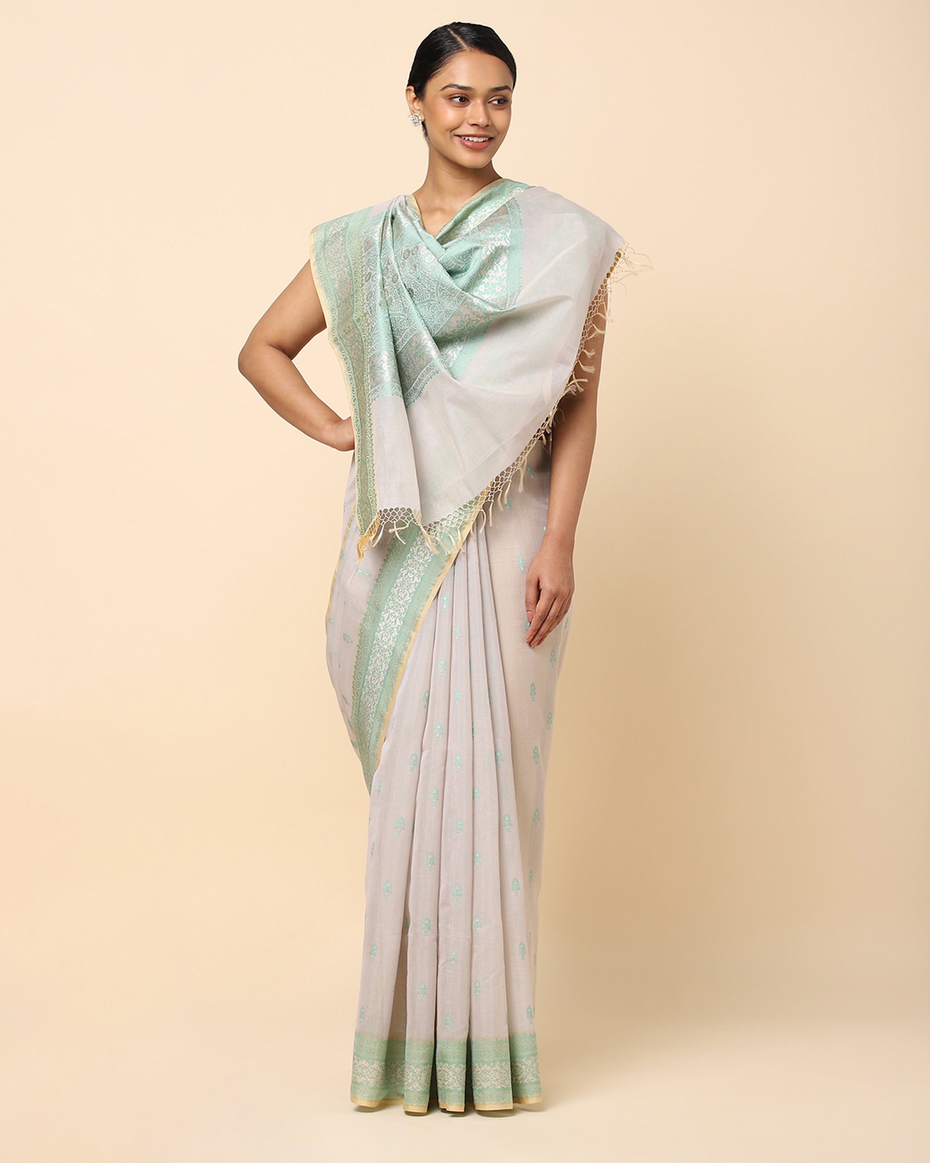 Rambagh Banarasi Kadwa Silk Cotton Saree