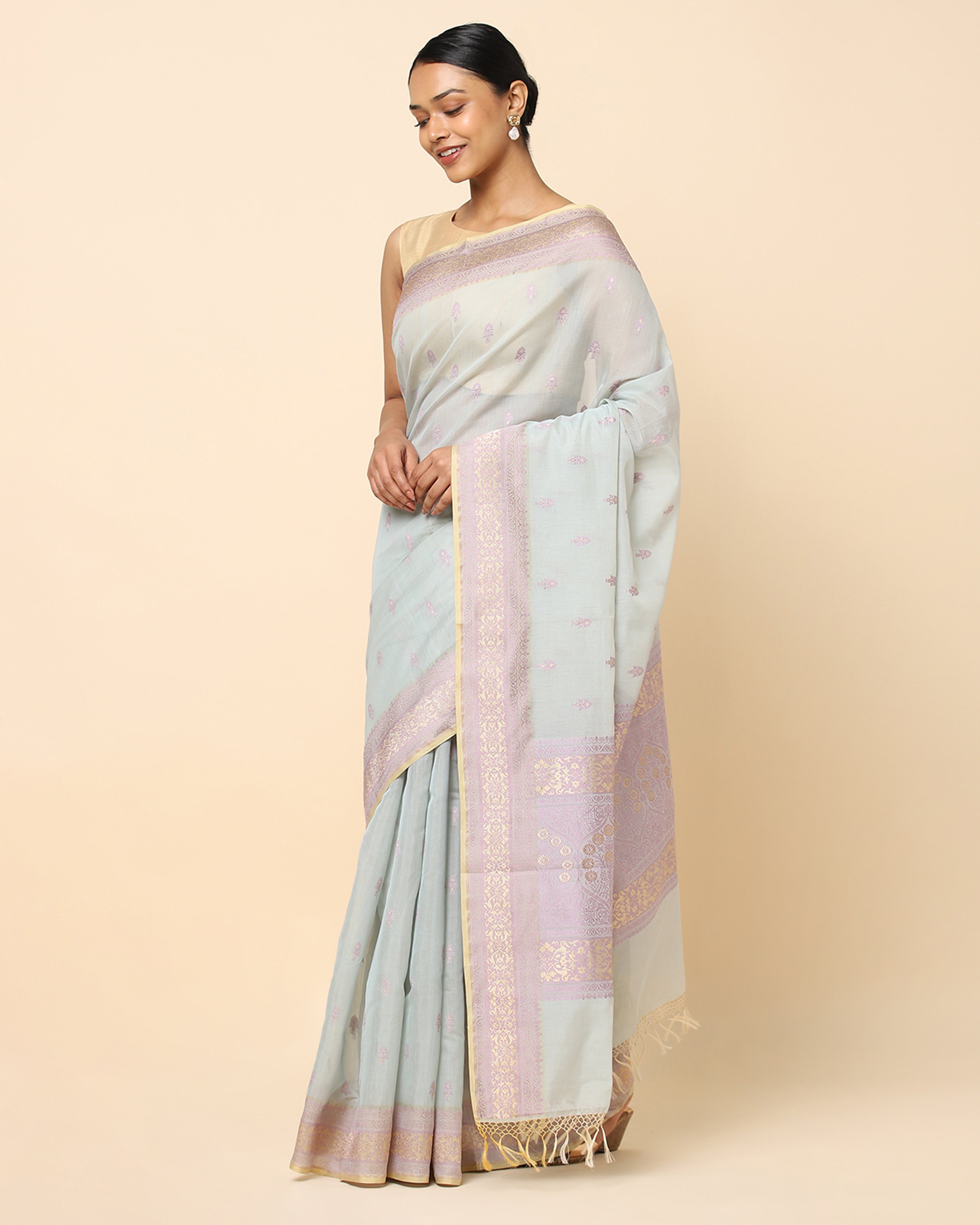 Rambagh Banarasi Kadwa Silk Cotton Saree