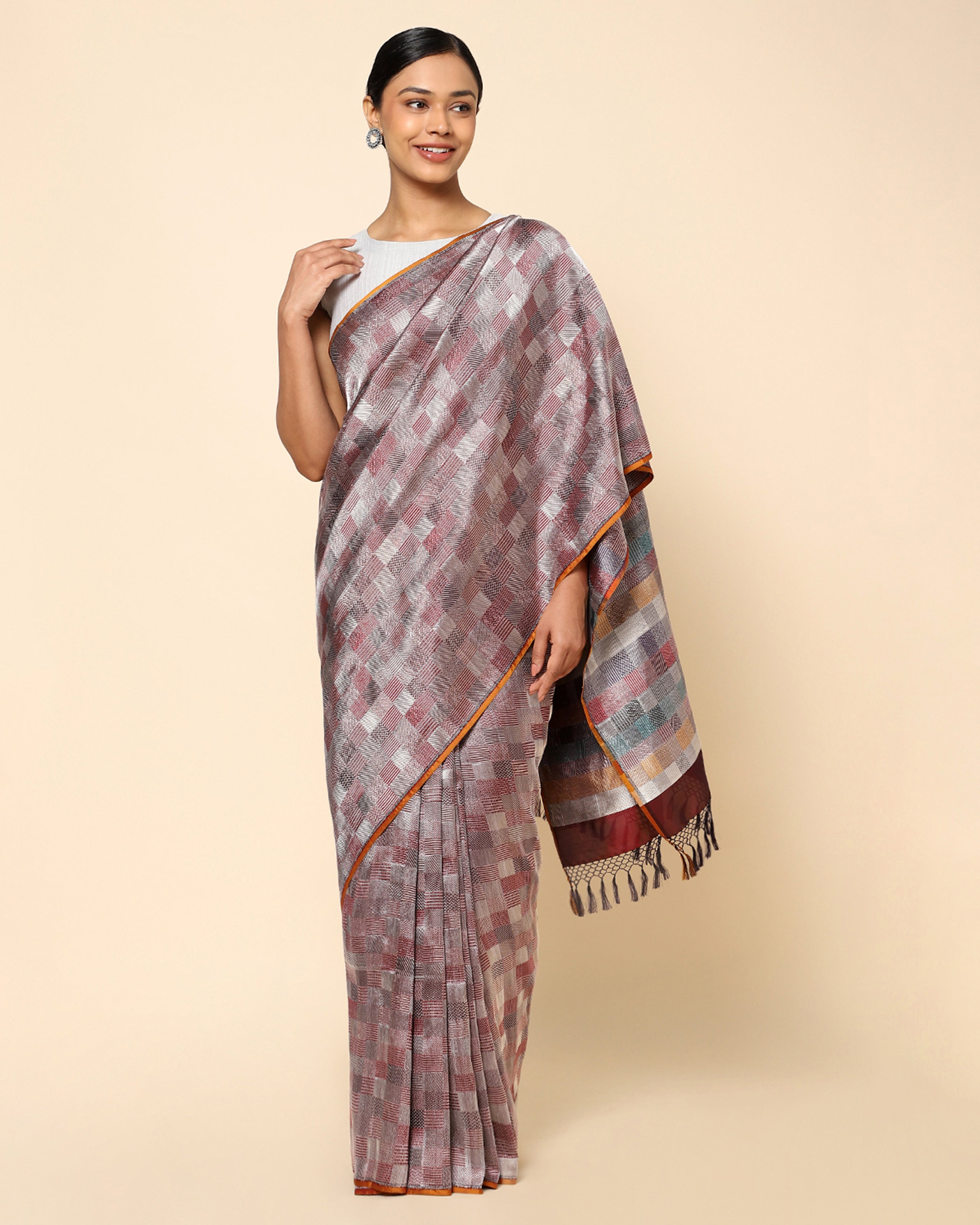 Mexico Banarasi Tanchoi Silk Saree
