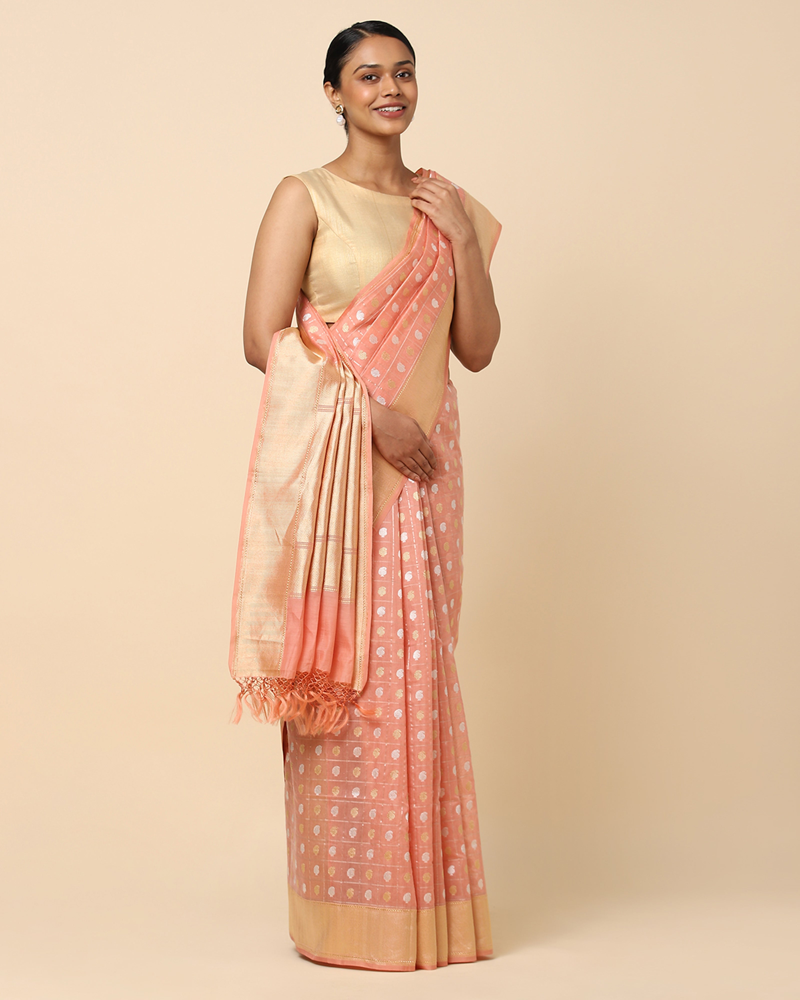 Daamini Banarasi Kadwa Silk Cotton Saree