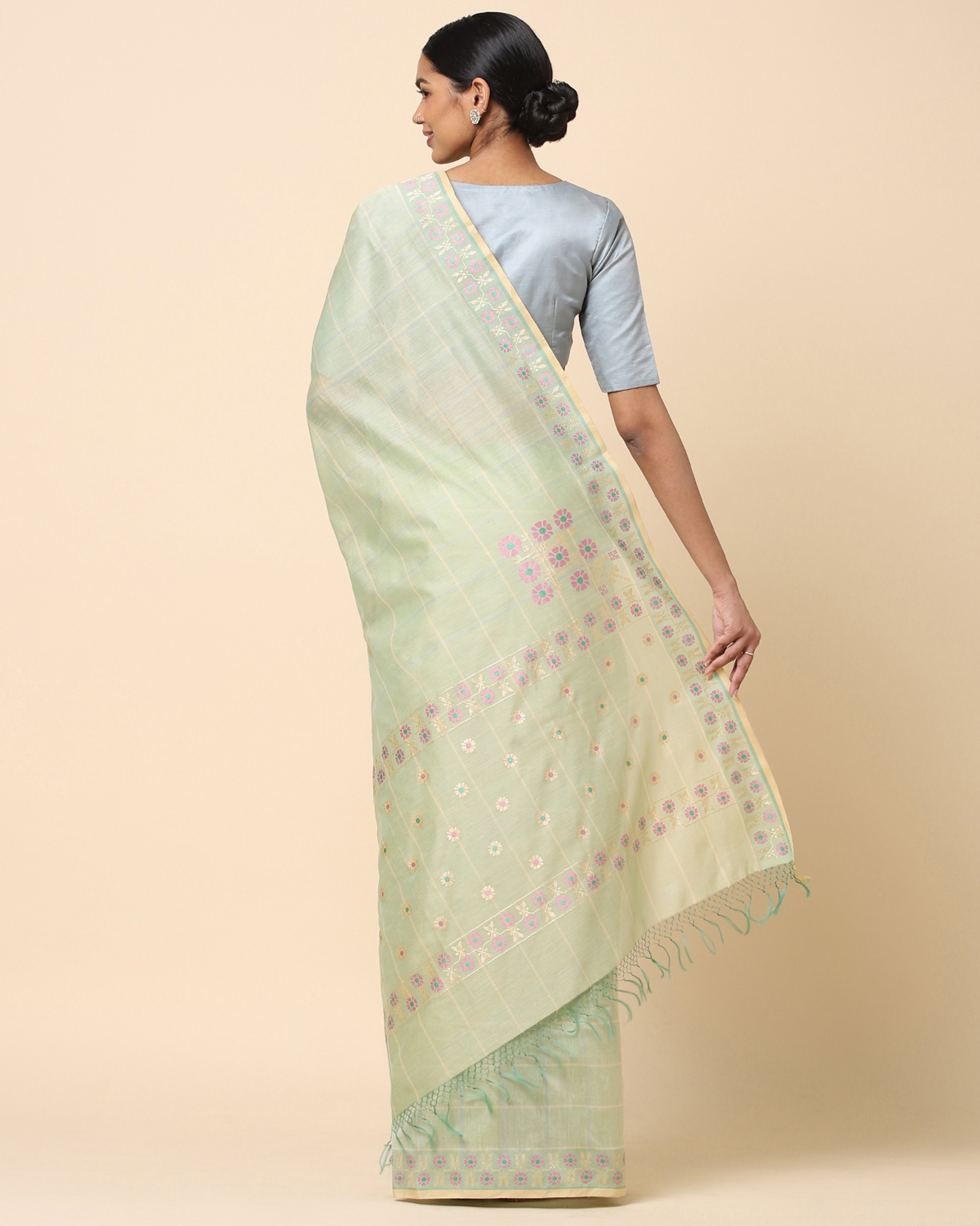 Maheema Banarasi Kadwa Silk Cotton Saree