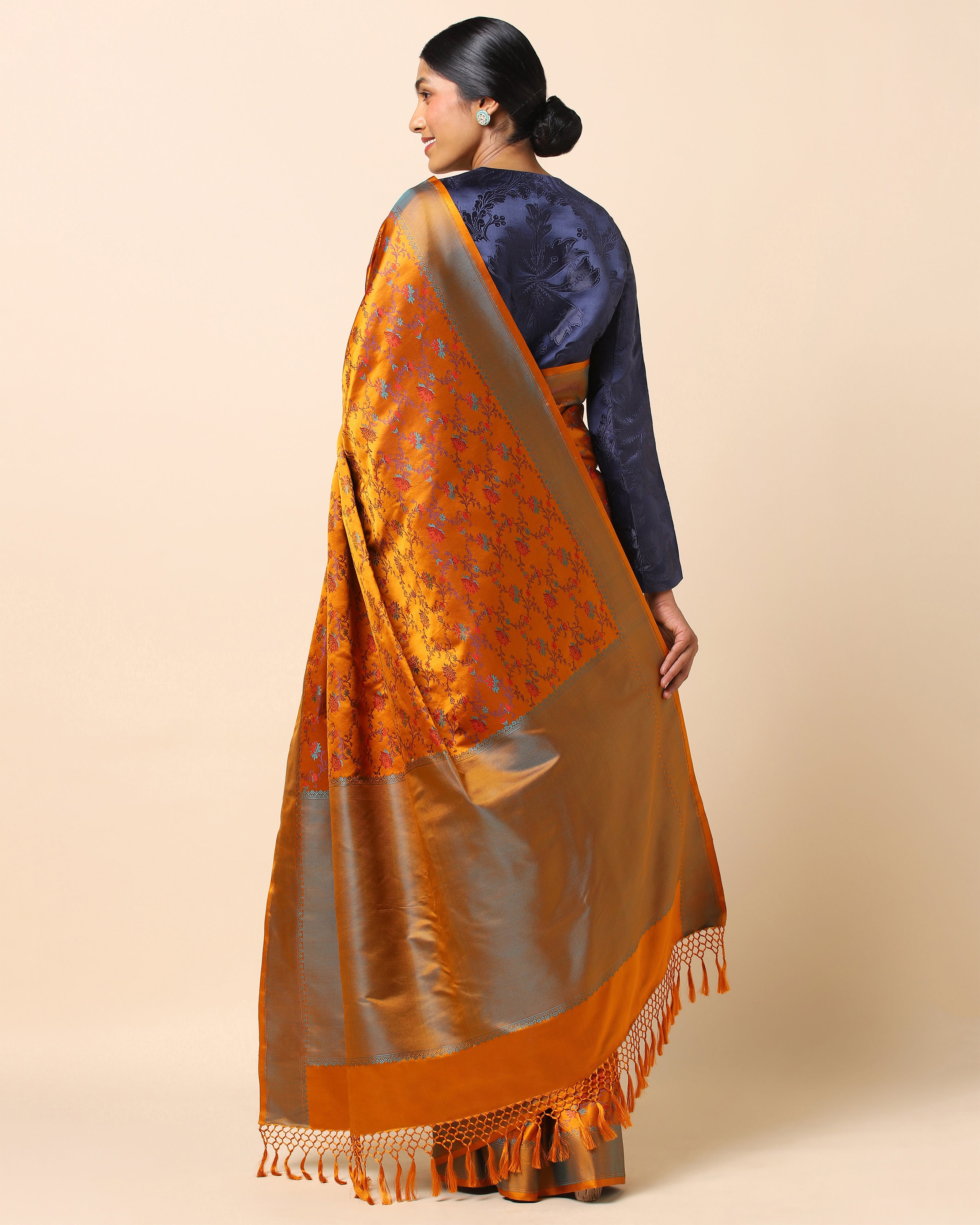 Mandakini Banarasi Tanchoi and Kadwa Silk Saree