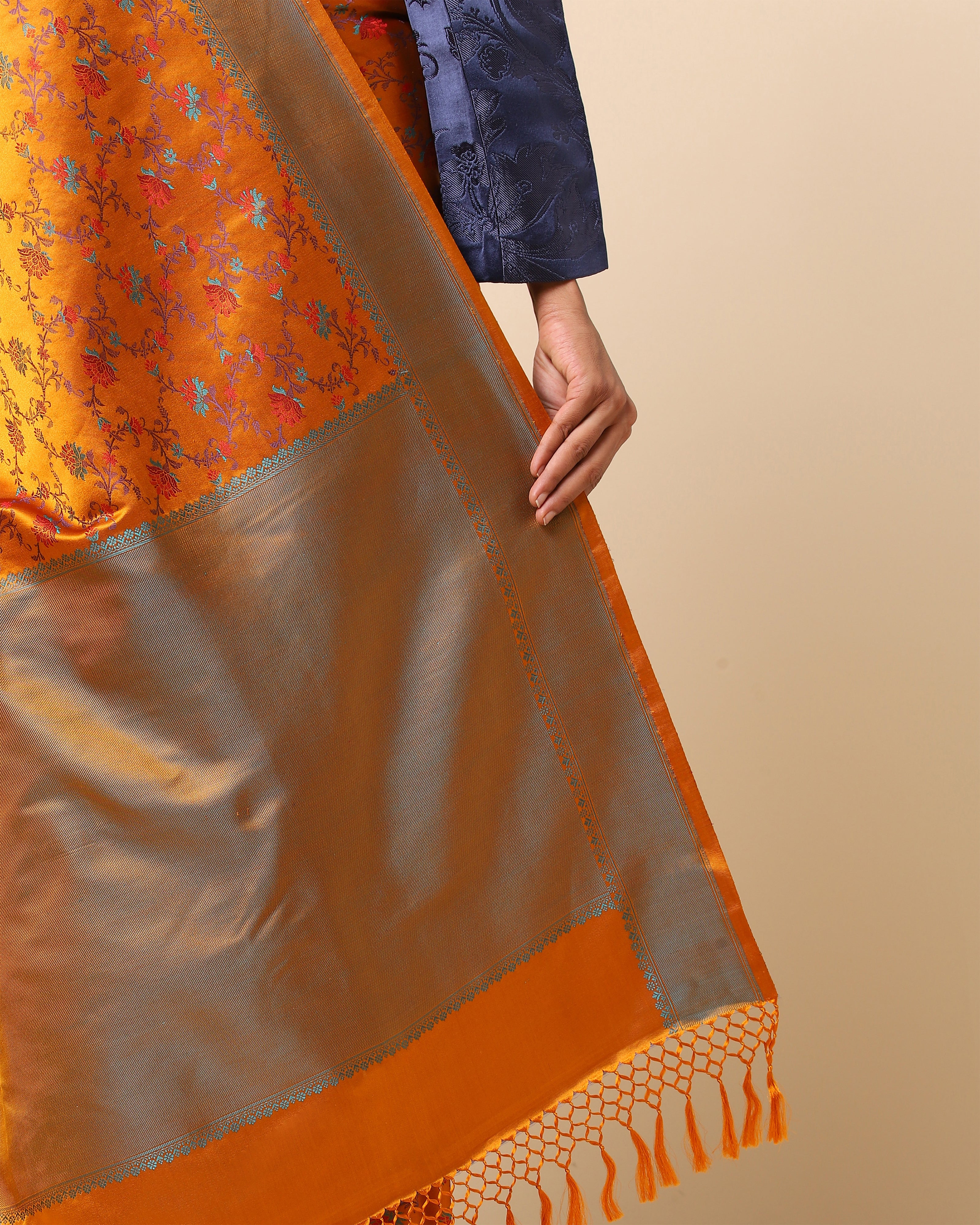 Mandakini Banarasi Tanchoi and Kadwa Silk Saree