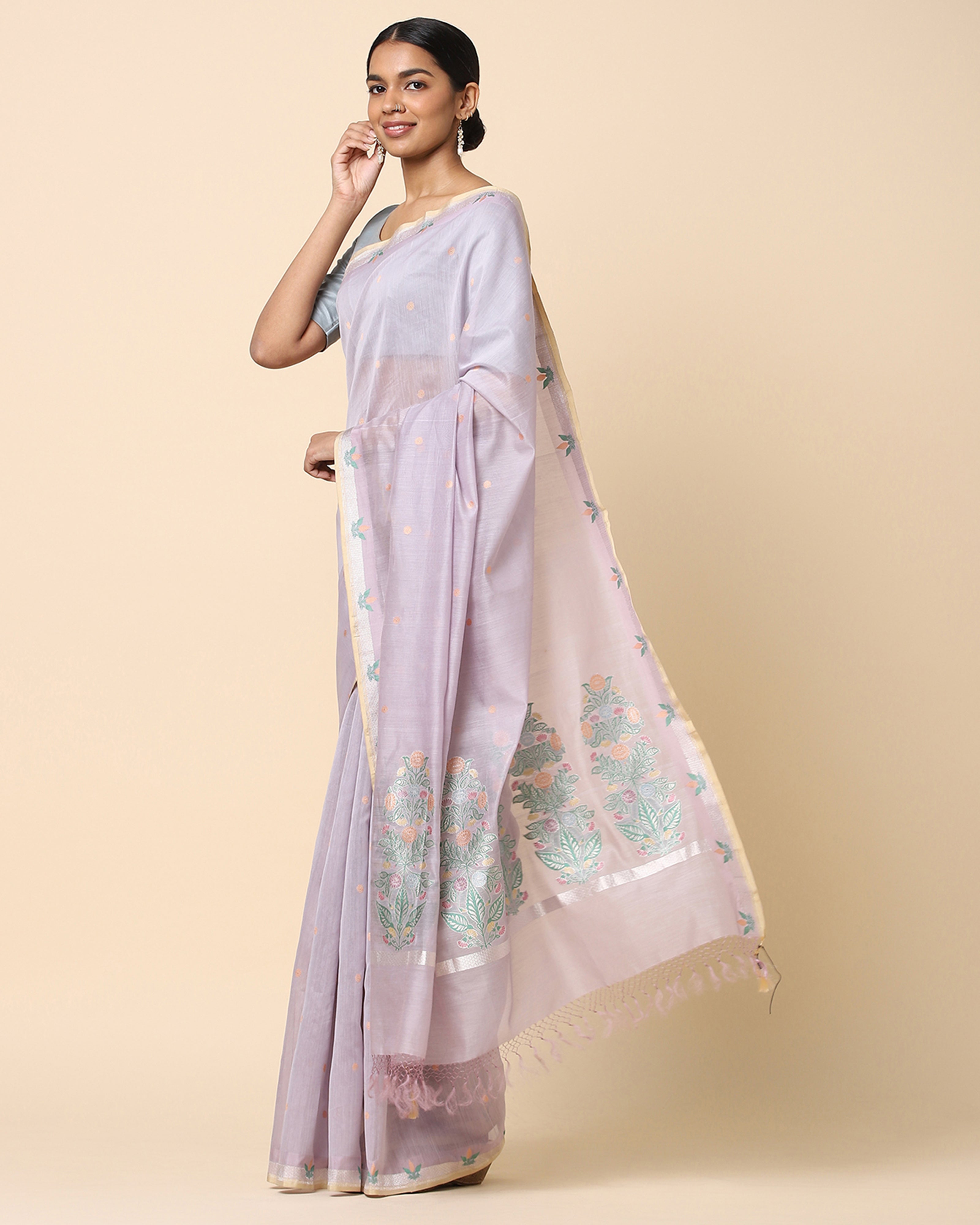 Prajakta Banarasi Kadwa Silk Cotton Saree