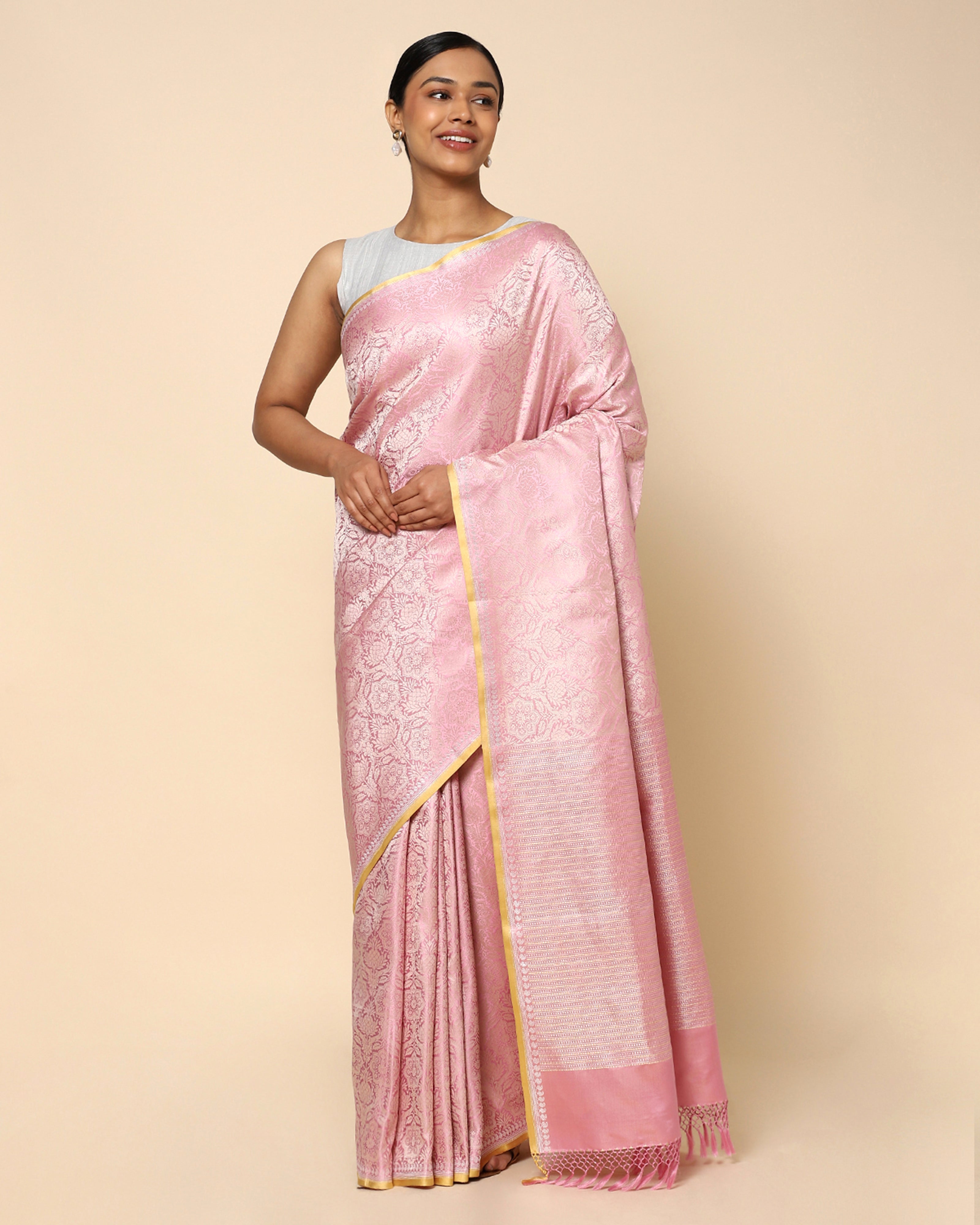 Anvi Banarasi Tanchoi Silk Saree