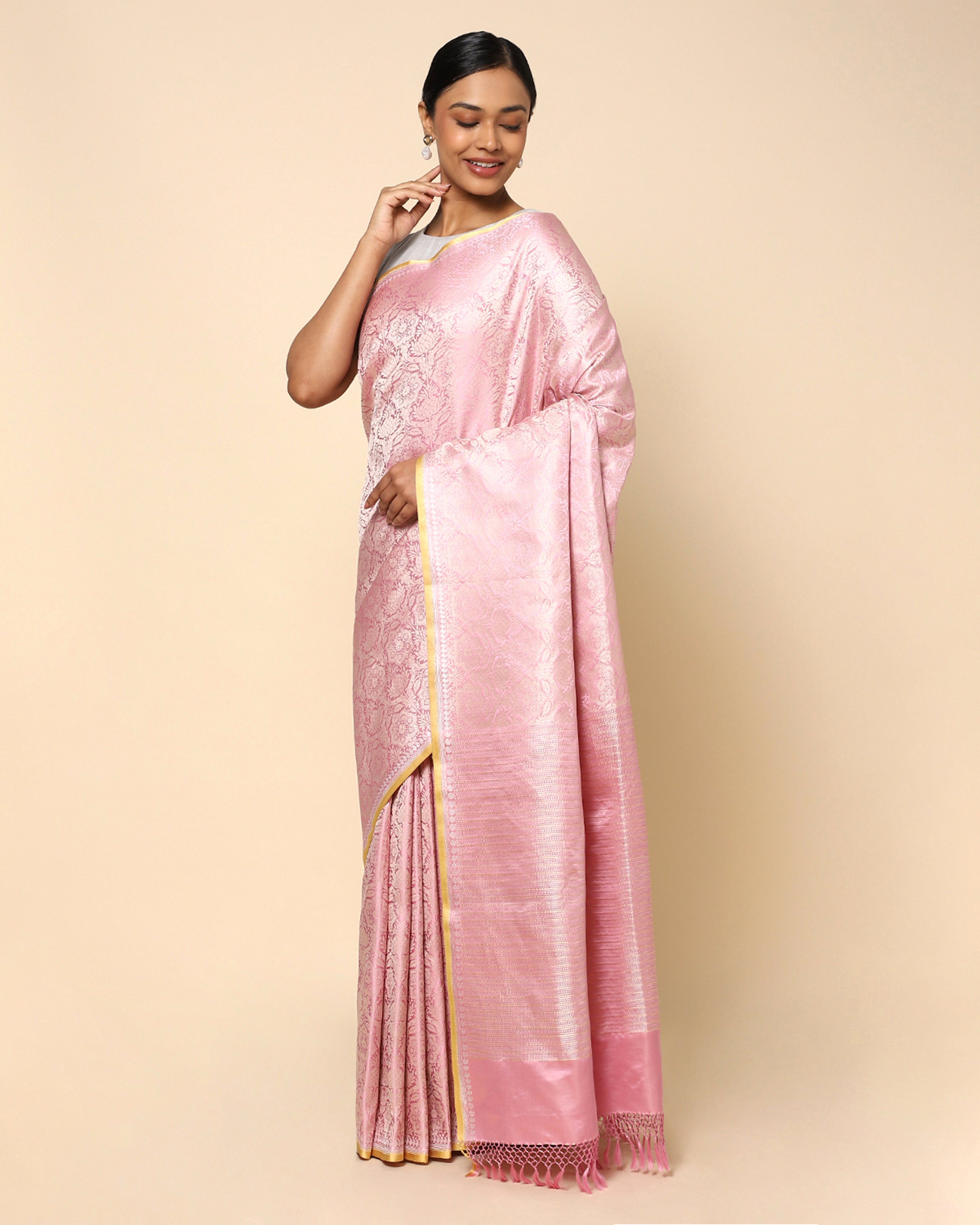 Anvi Banarasi Tanchoi Silk Saree