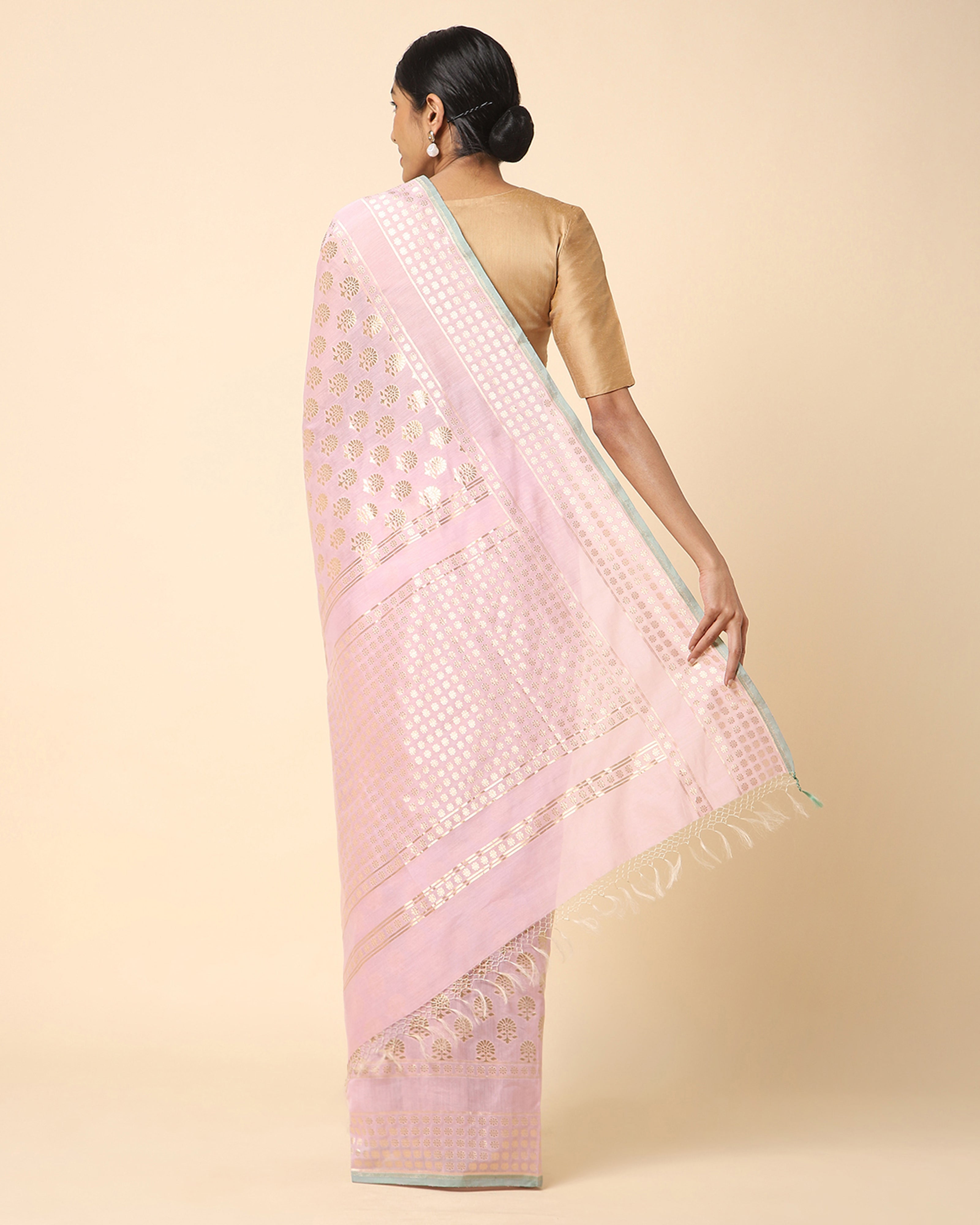 Aadhila Banarasi Powdi Silk Cotton Saree