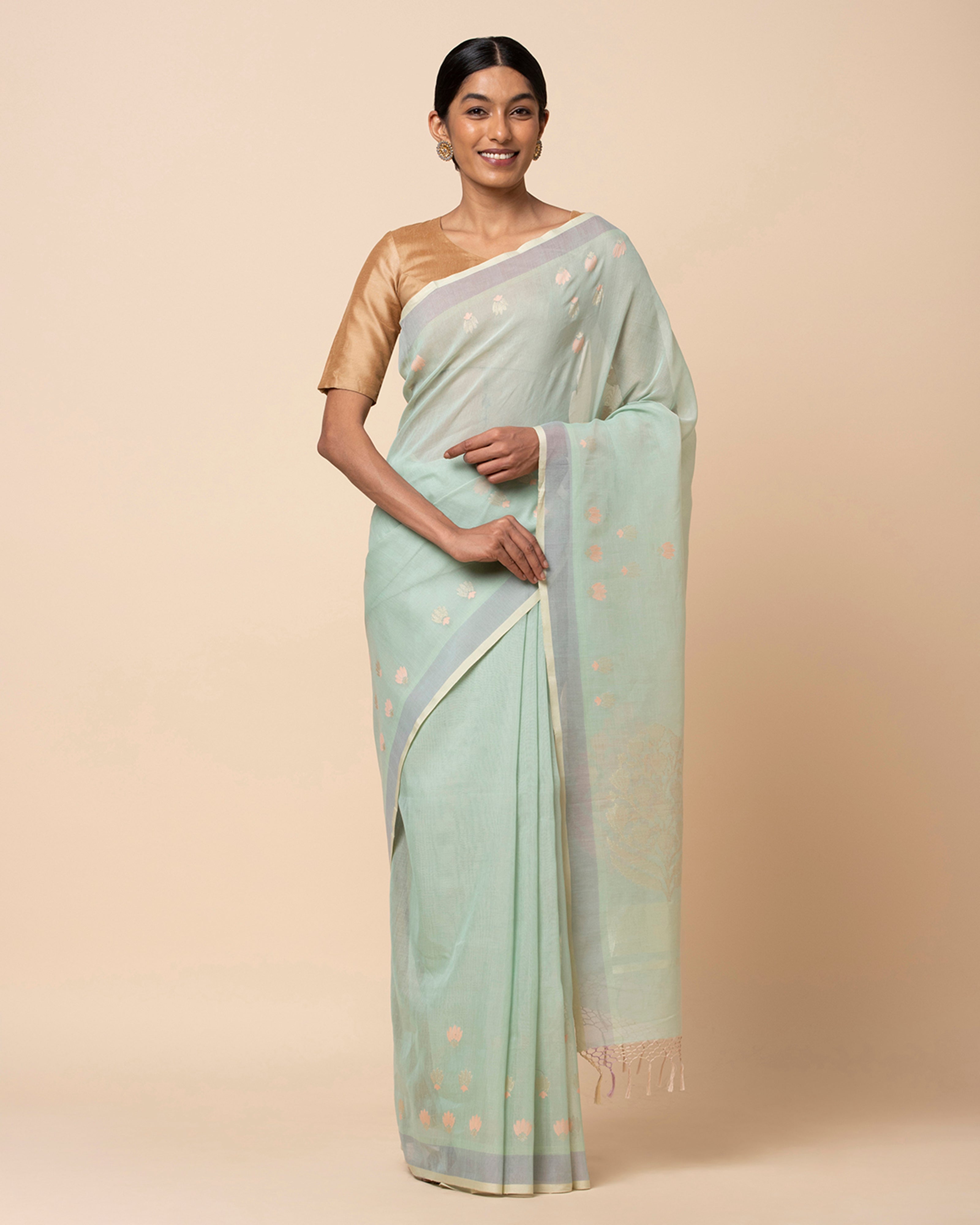 Ekaja Banarasi Jamdani Cotton Saree