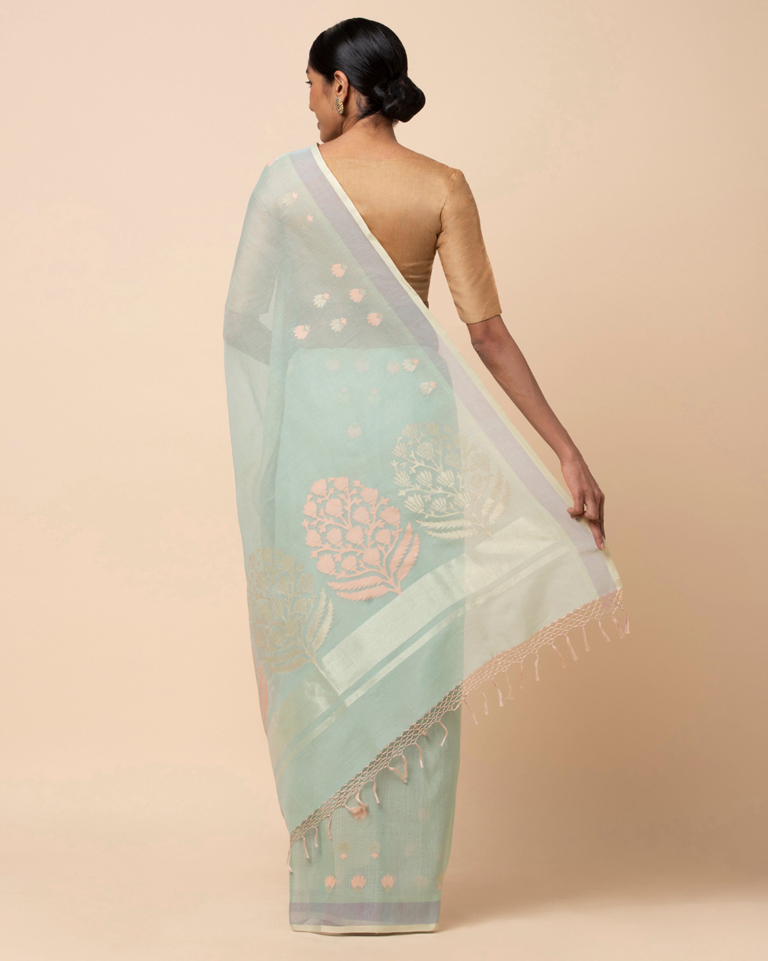 Ekaja Banarasi Jamdani Cotton Saree