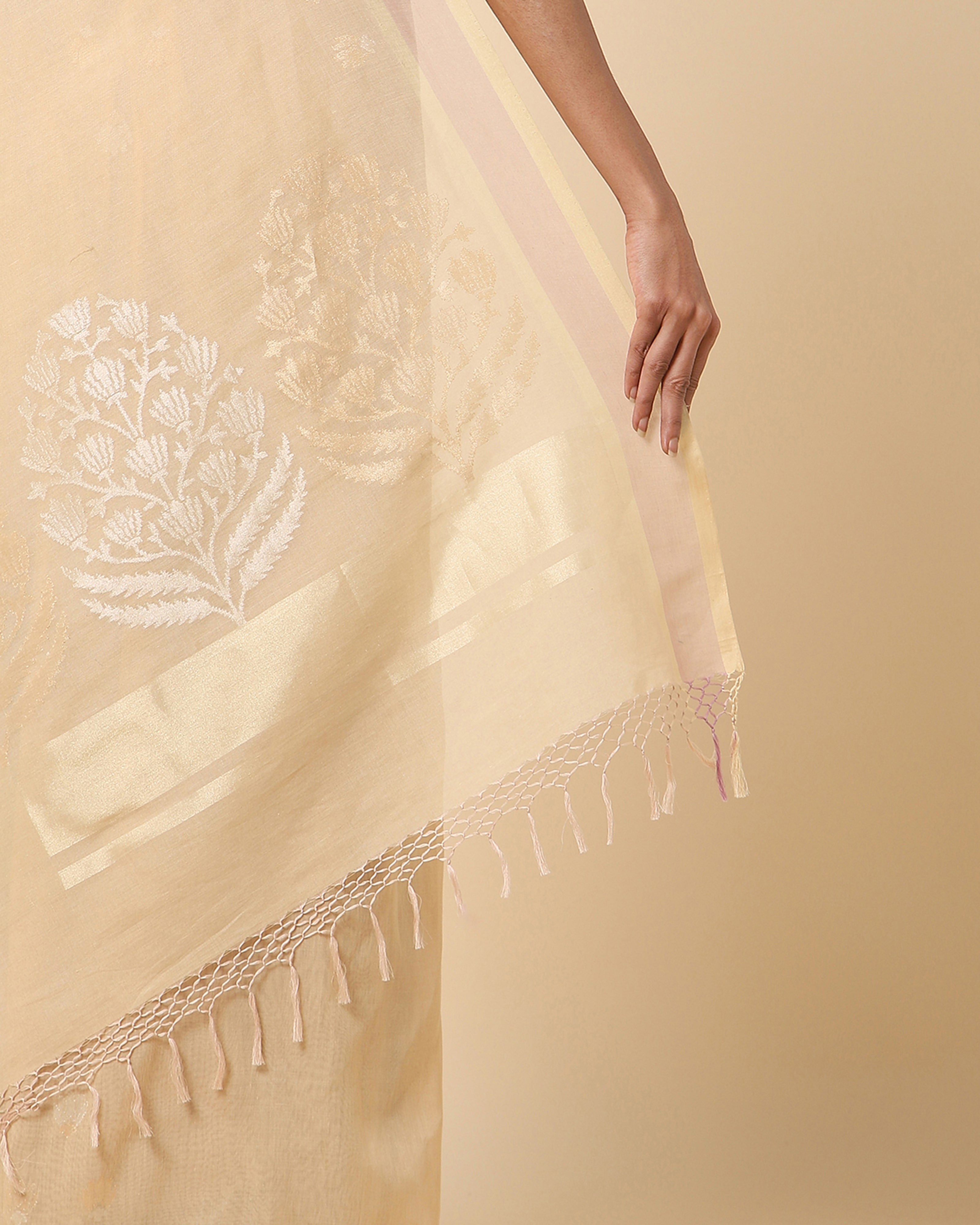 Ekaja Banarasi Jamdani Cotton Saree