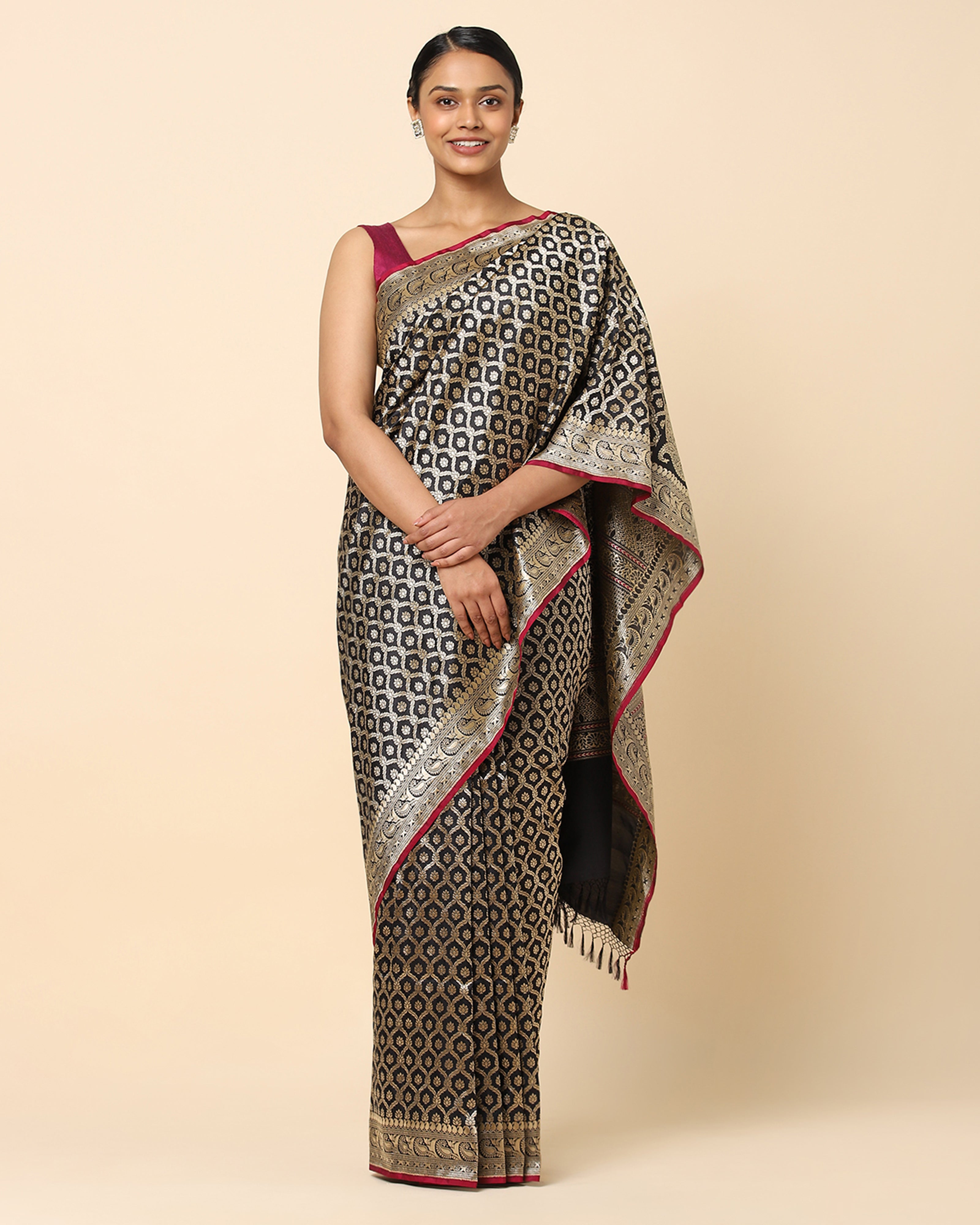 Husna Banarasi Powdi Silk Saree