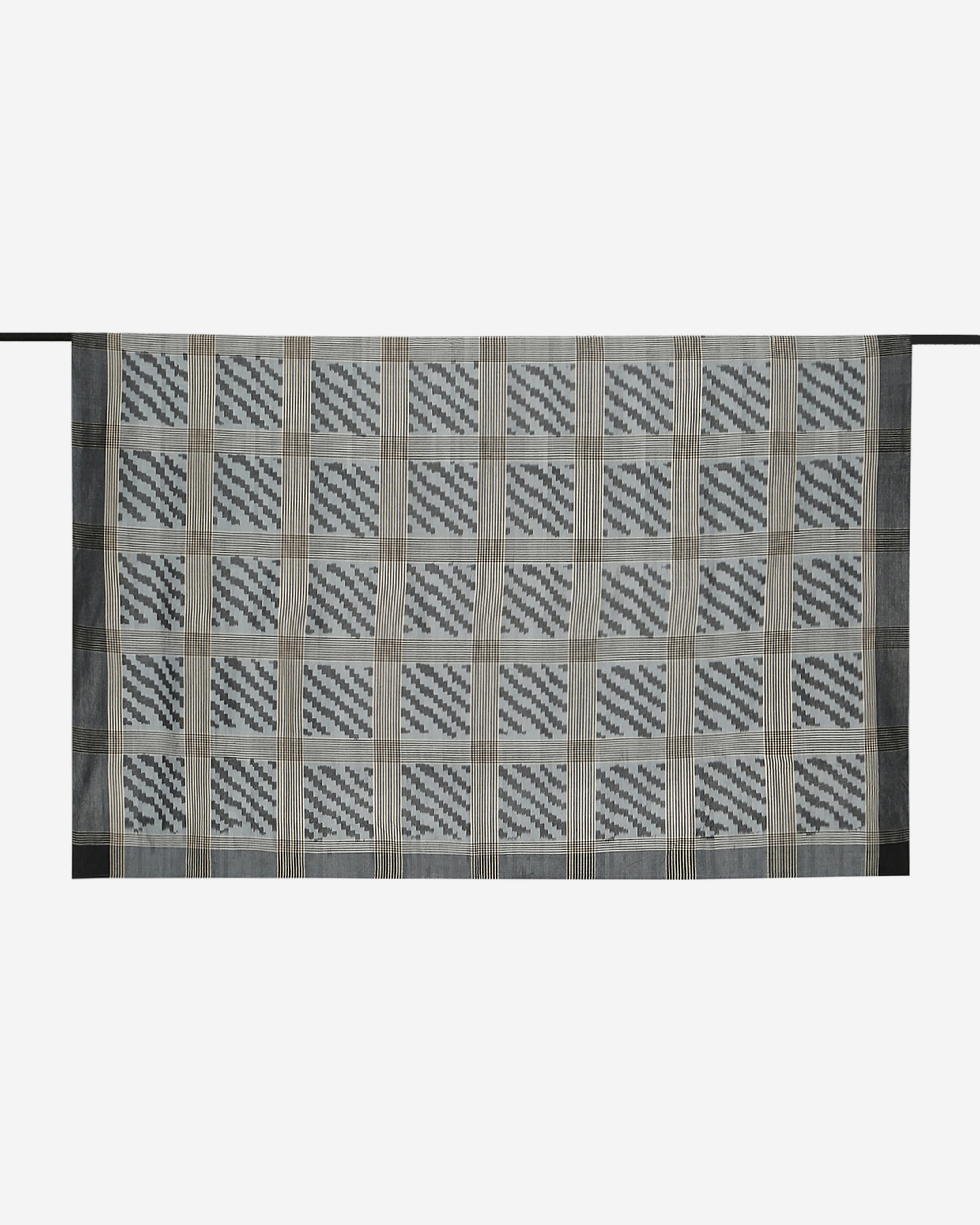 Avisa Pochampally Warp Ikat Cotton Double Bed Cover