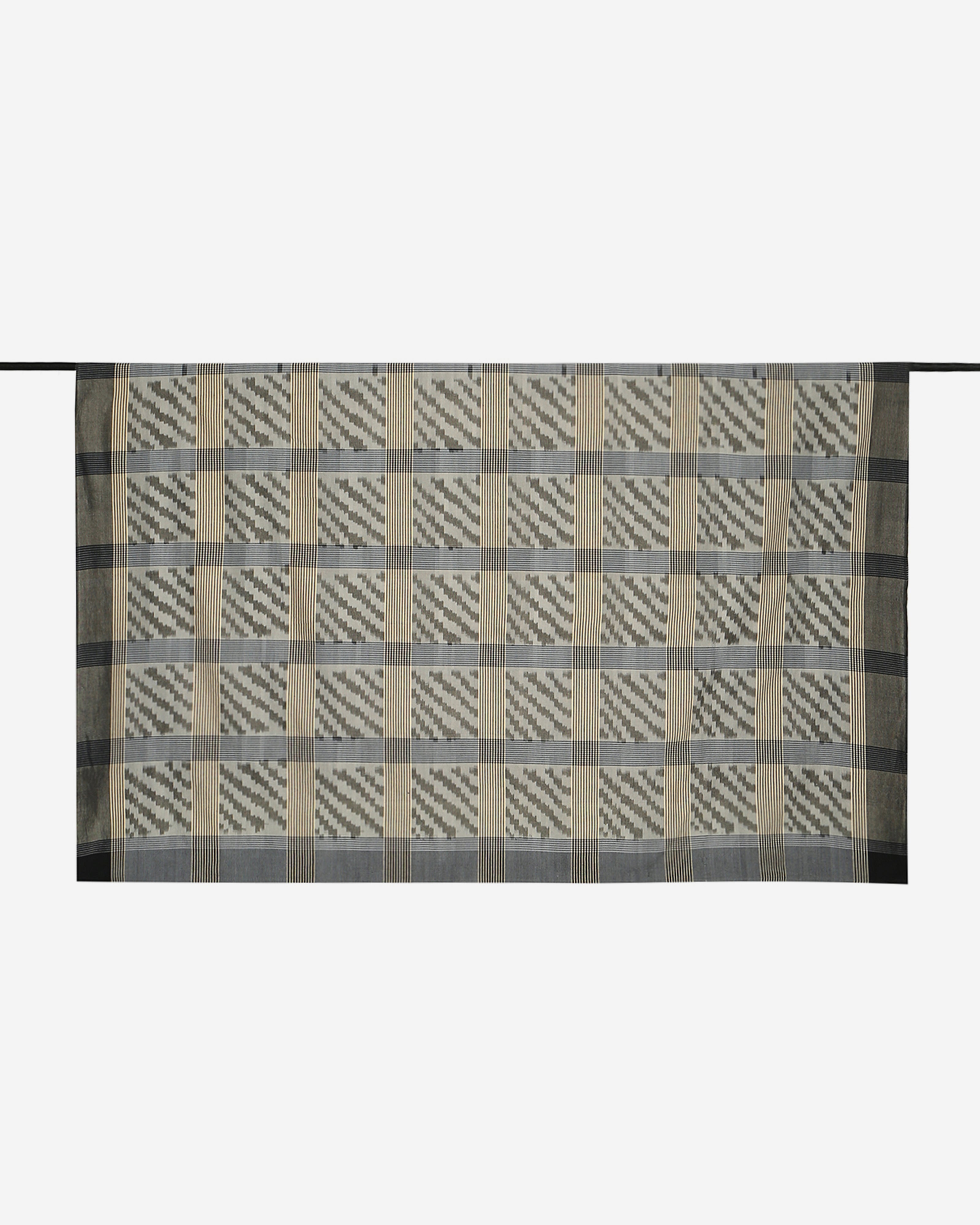 Avisa Pochampally Warp Ikat Cotton Double Bed Cover