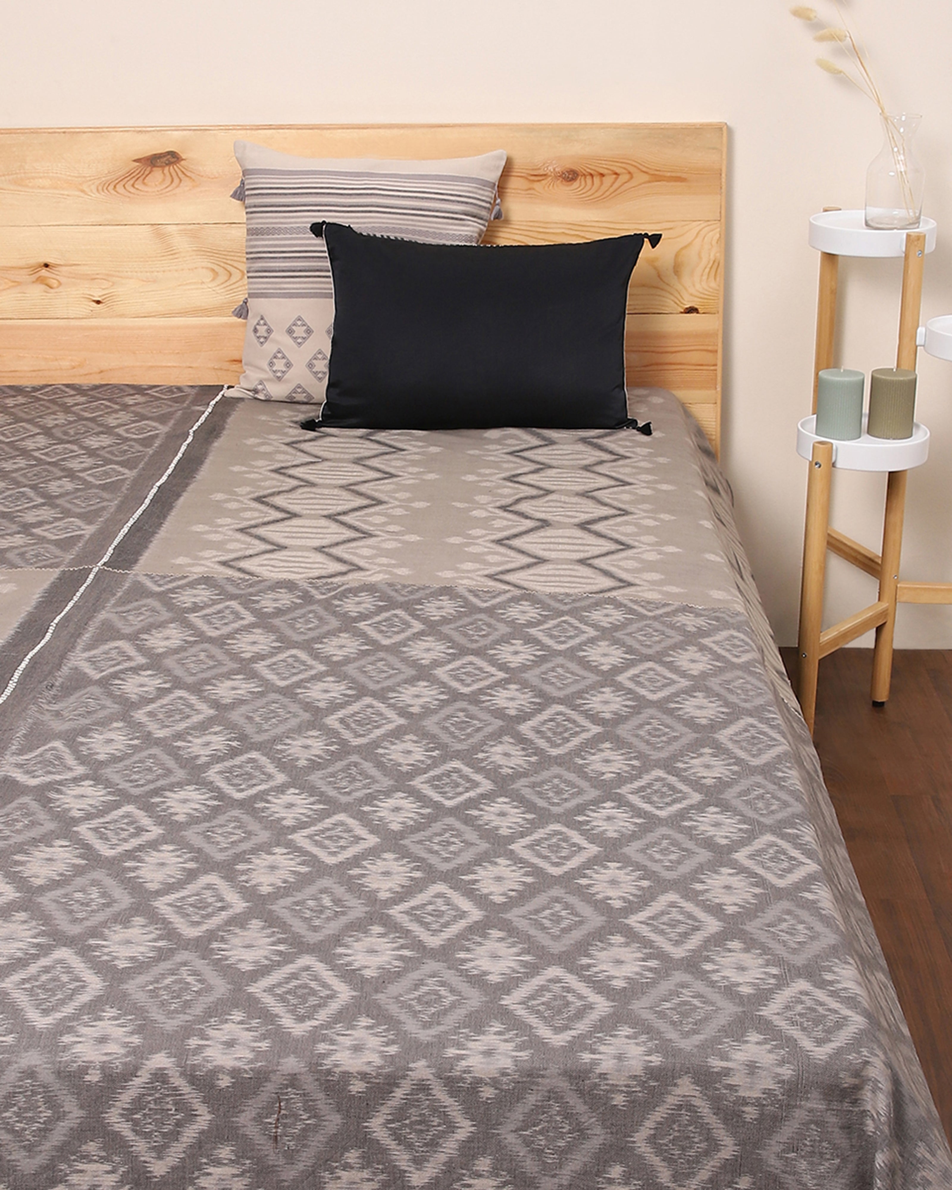 Meher Rabya Pochampally Weft Ikat Cotton Double Bed Cover