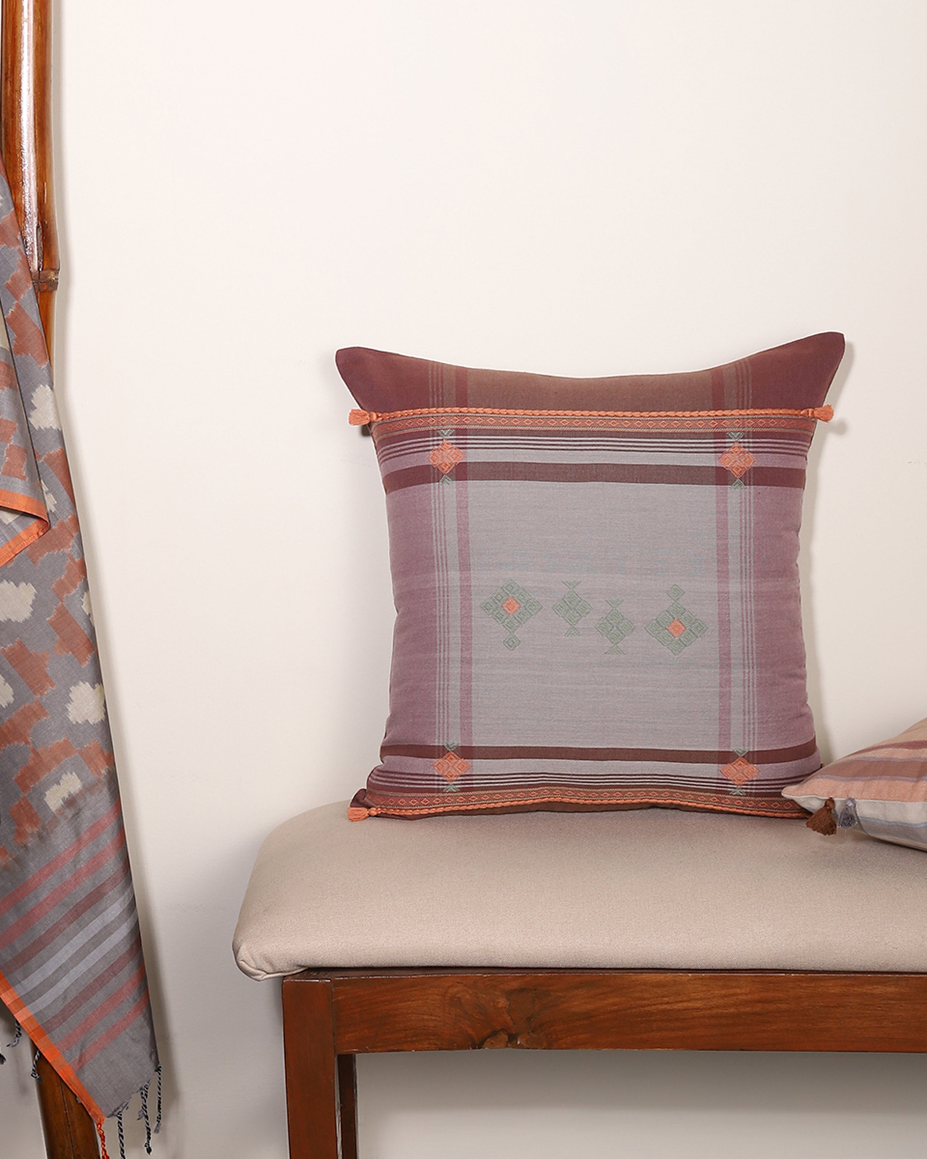 Miriam Bhujodi Extra Weft Cotton Cushion Cover