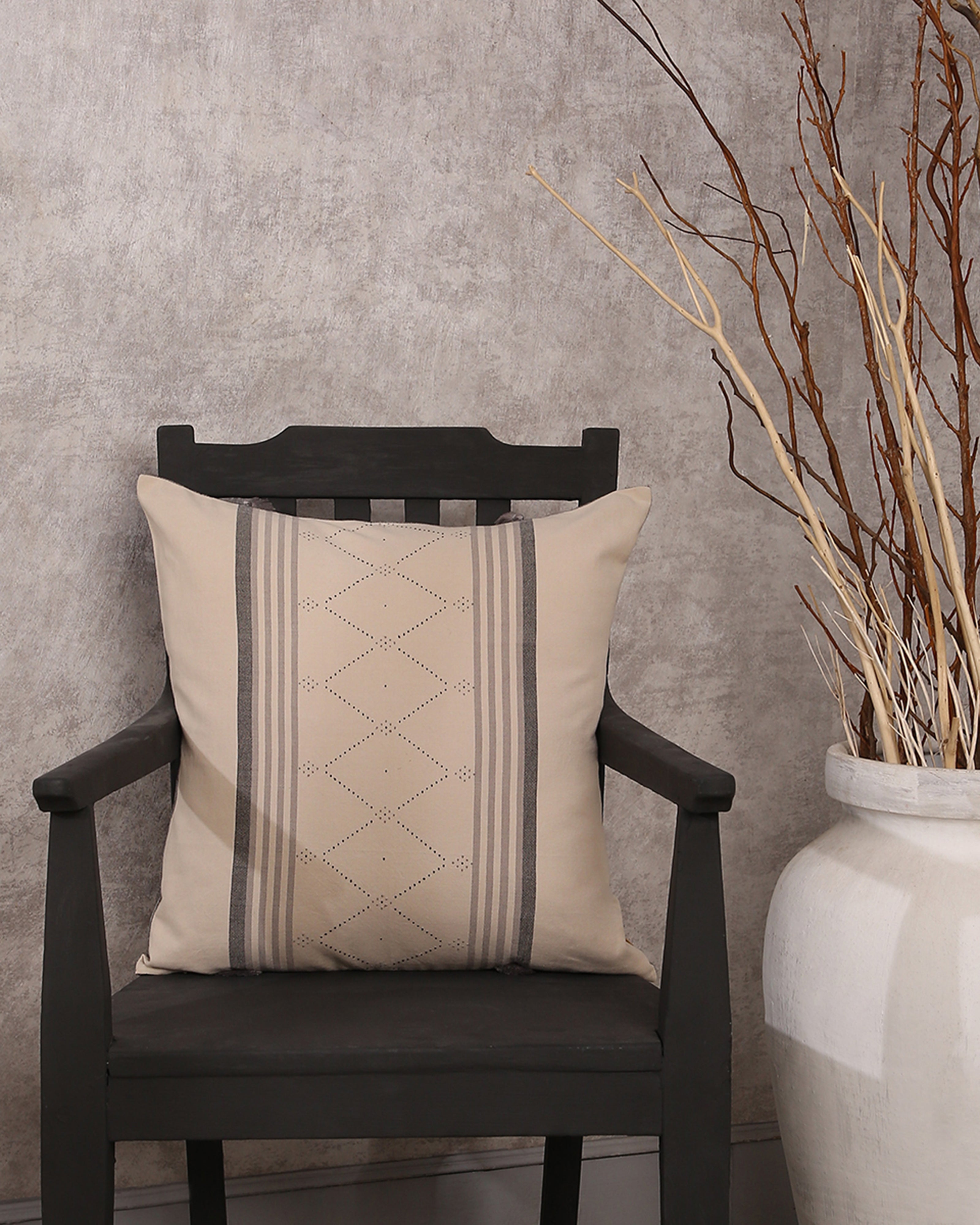 Miranda Bhujodi Tangalia Cotton Cushion Cover