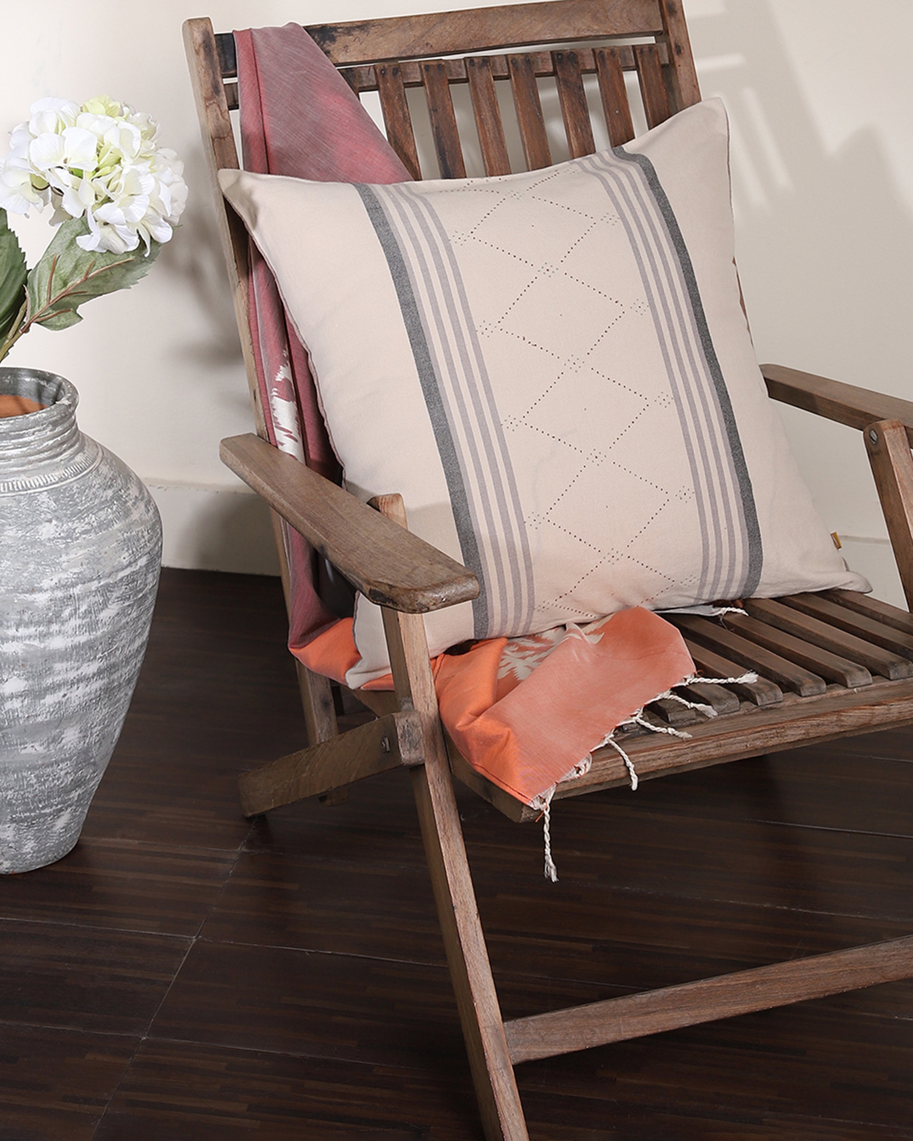 Miranda Bhujodi Tangalia Cotton Cushion Cover