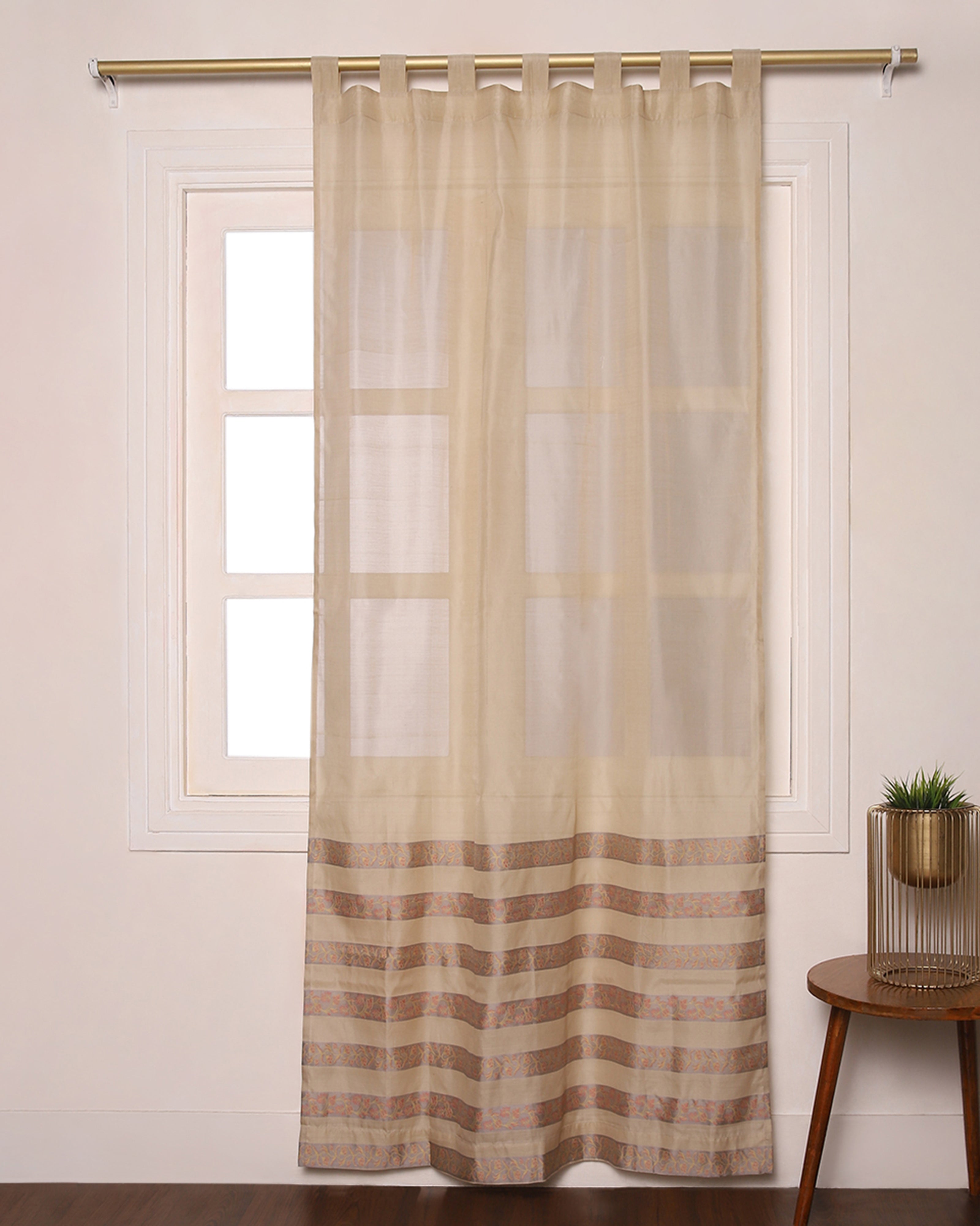 Kayal Banarasi Cutwork Silk Cotton Curtain