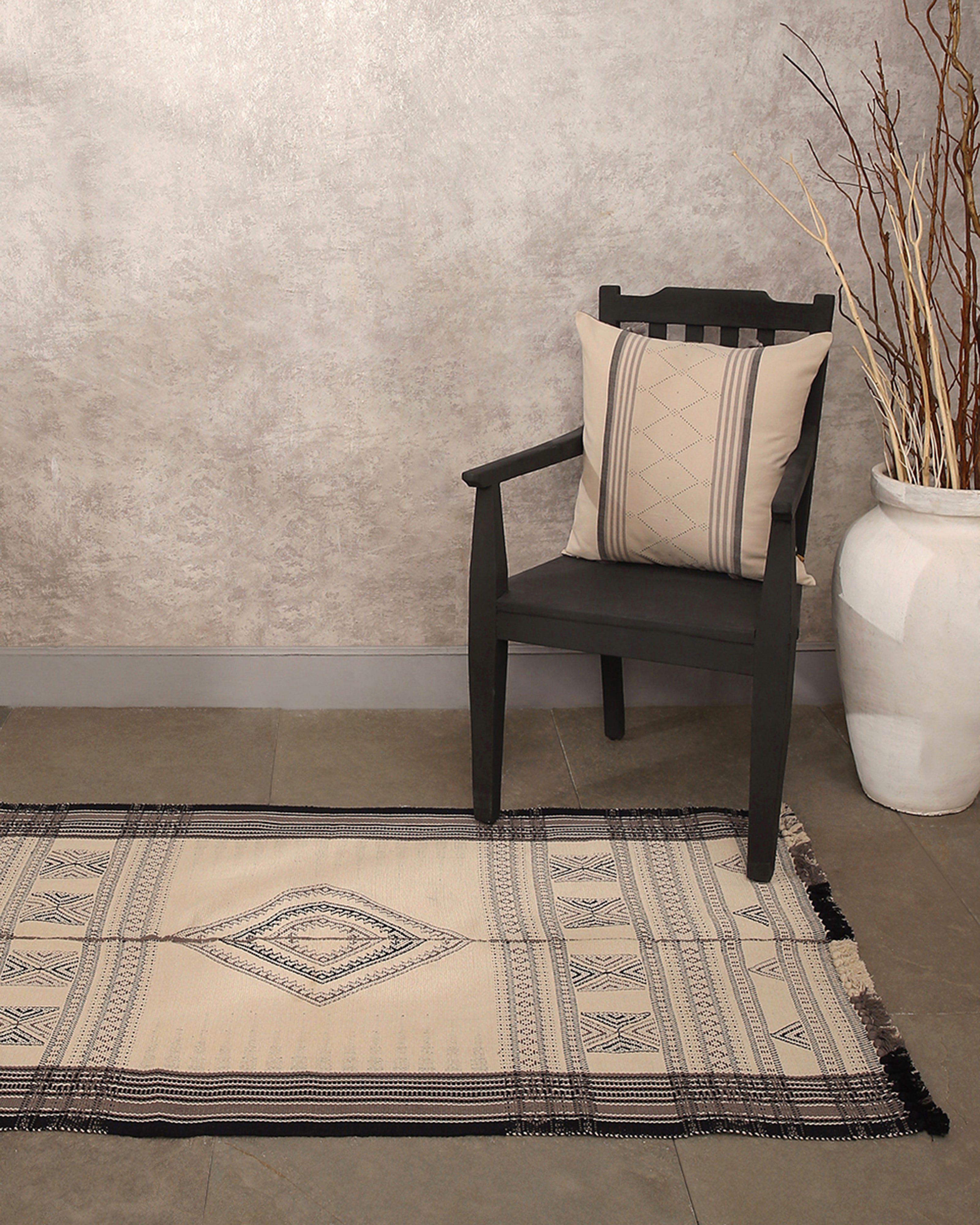 Leeward Bhujodi Extra Weft Cotton Rug