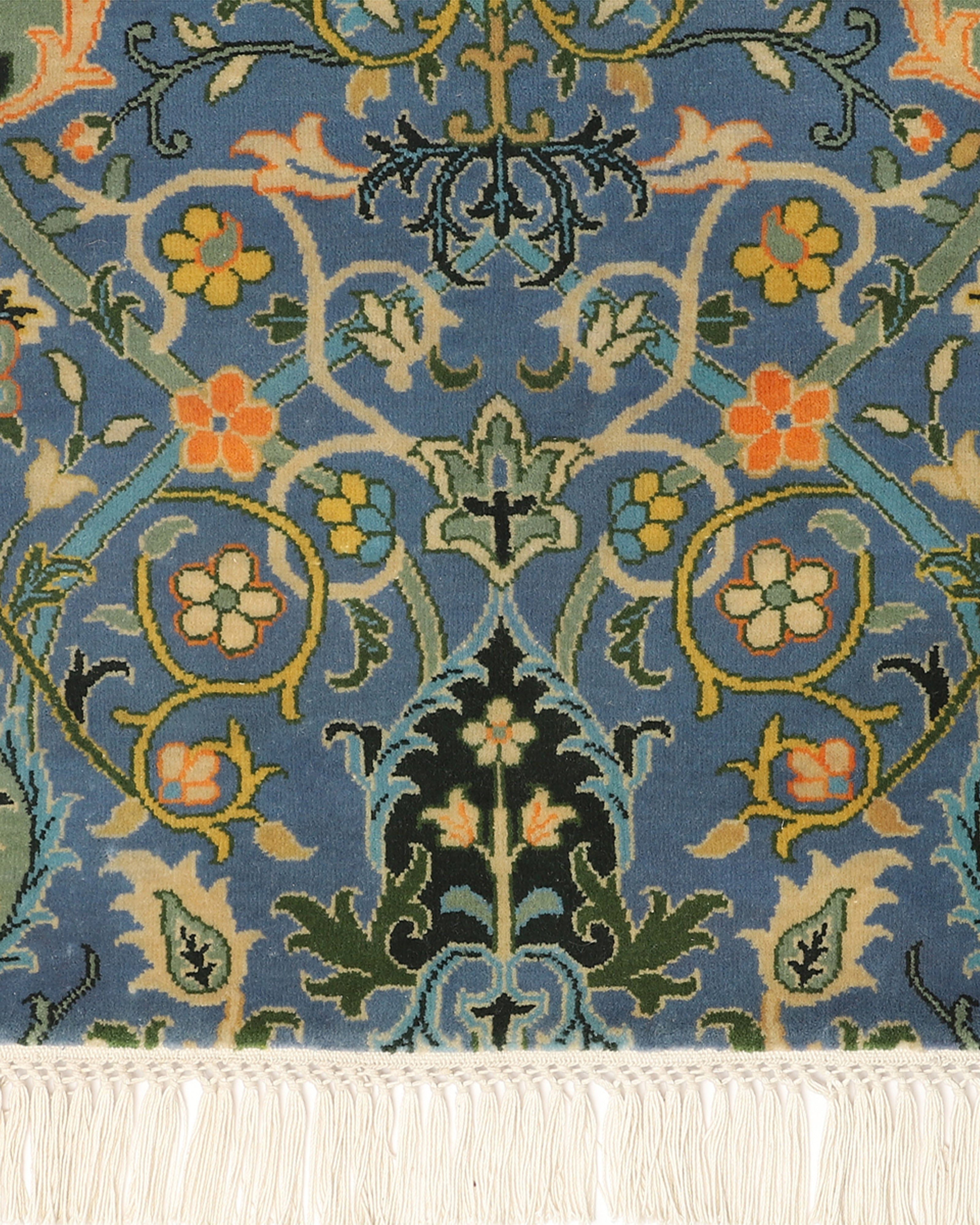 Covelong Bhadohi Hand Knotted Cotton Wool Rug