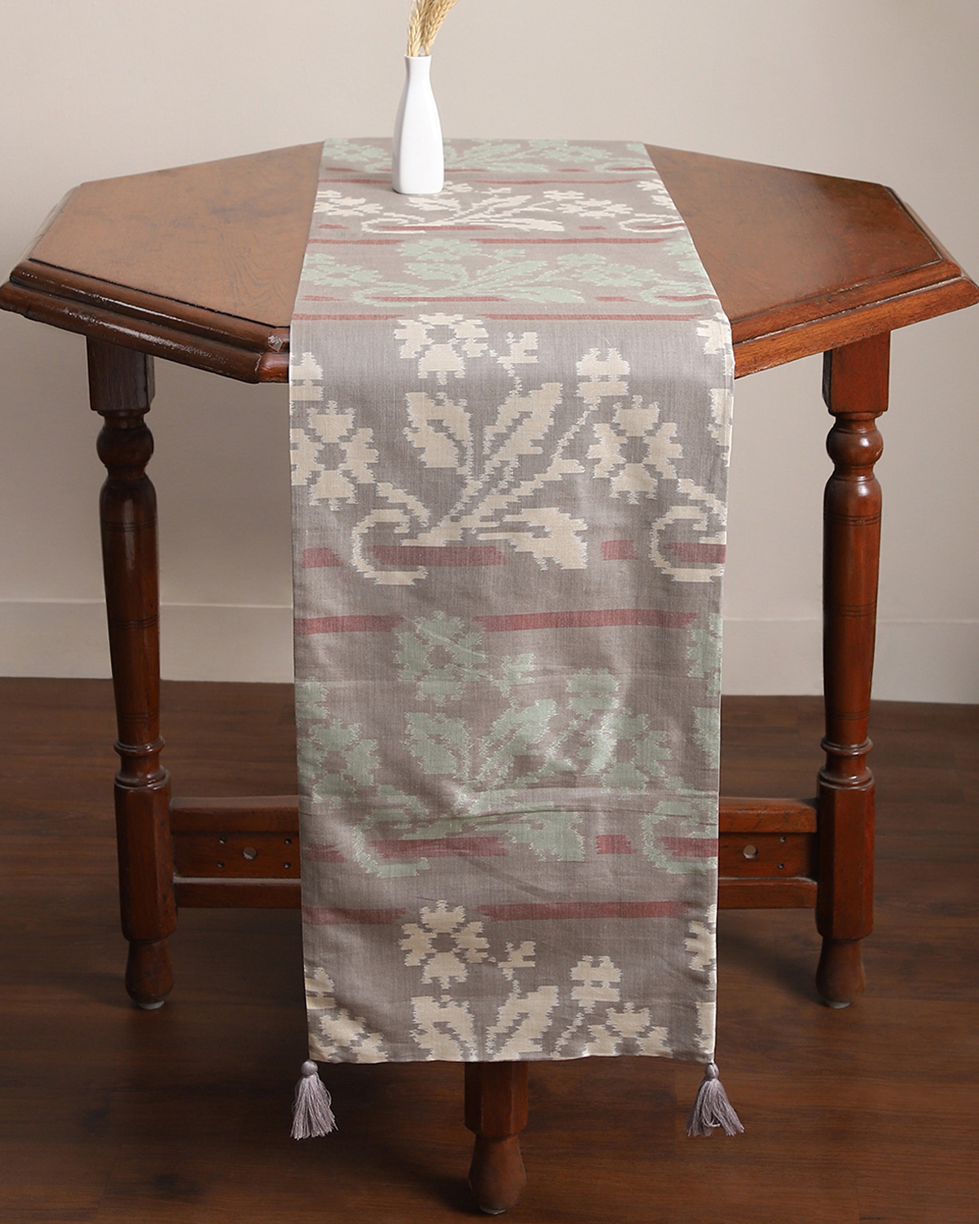 Tilda Pochampally Weft Ikat Cotton Silk Table Runner