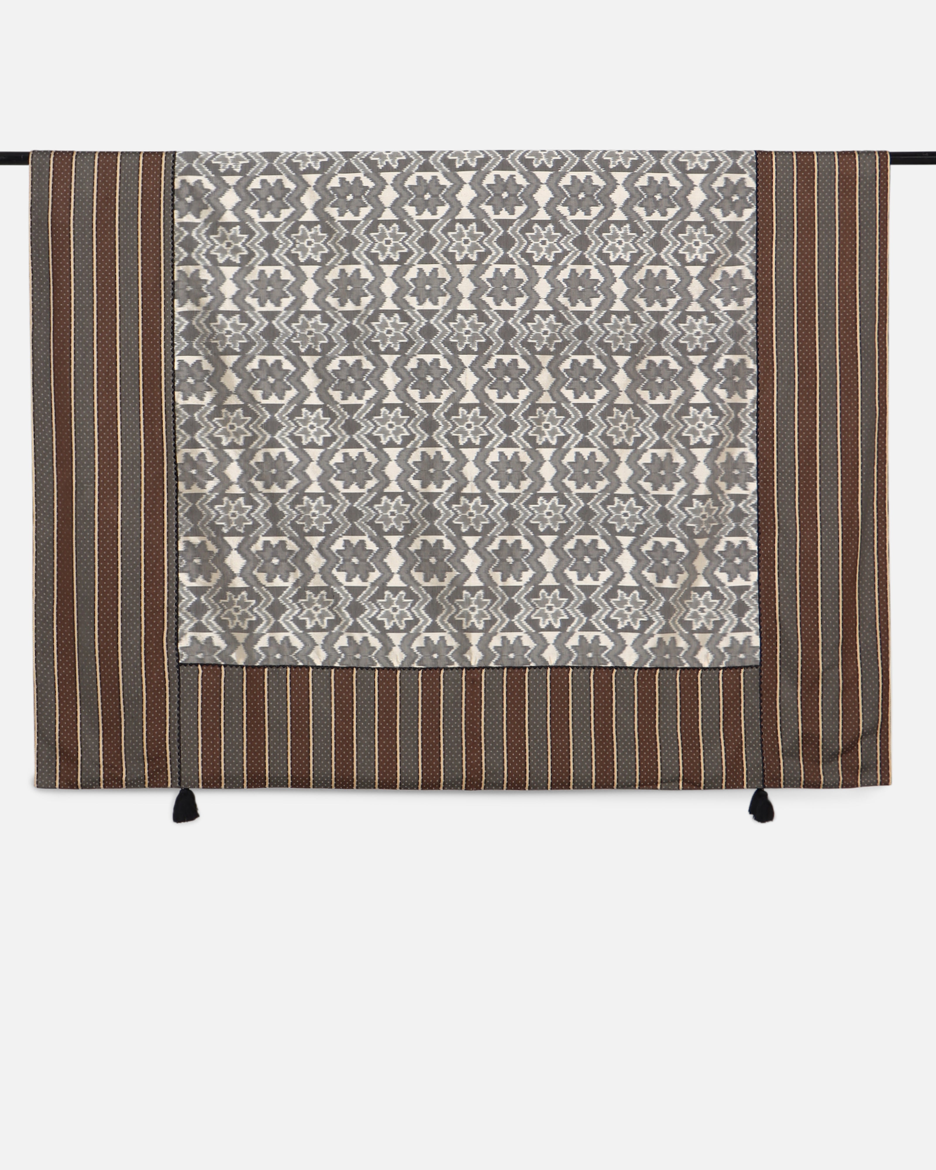 Piper Pochampally Weft Ikat Cotton Silk Single Bed Cover