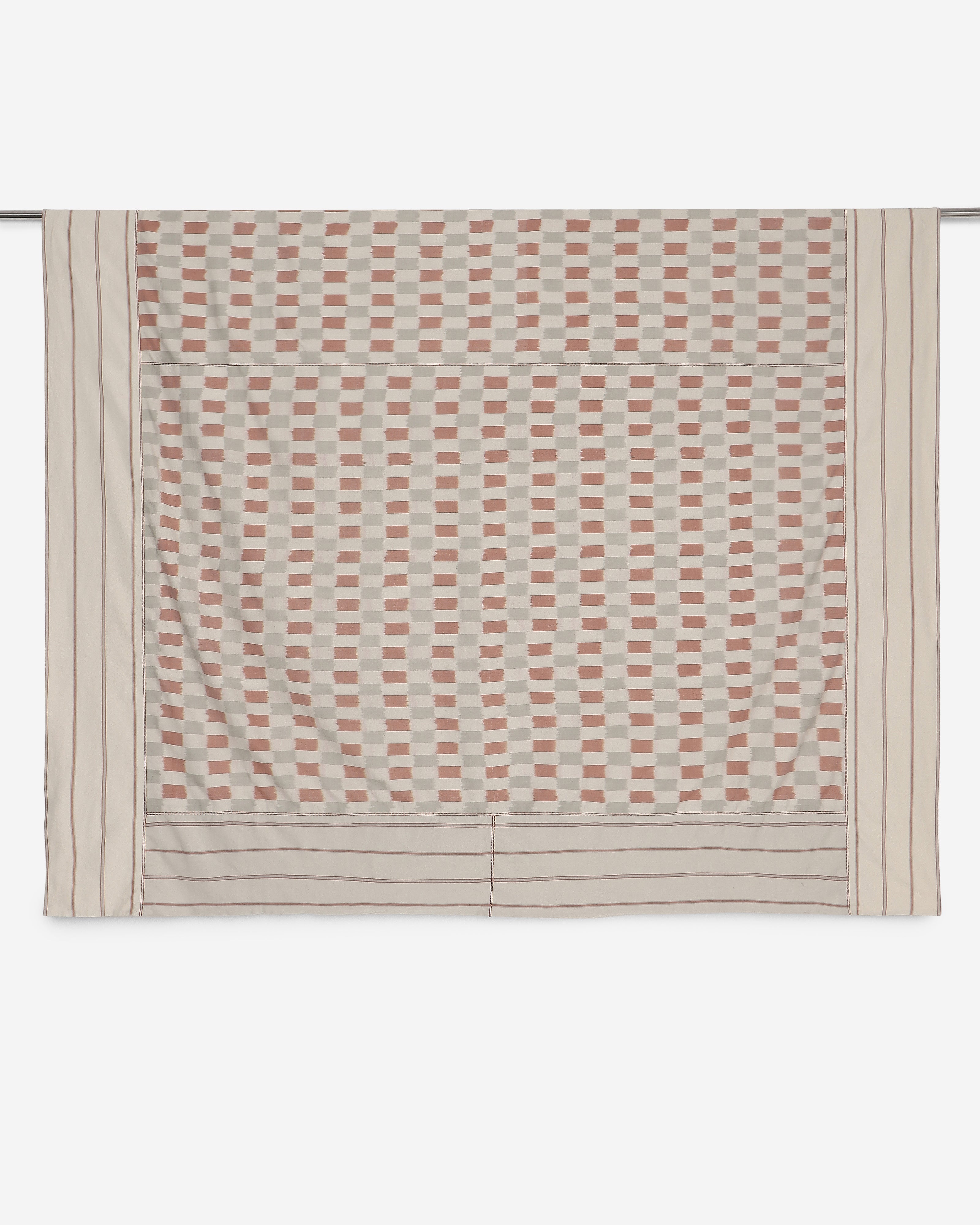 Alternate Pochampally Warp Ikat Cotton Double Bed Cover