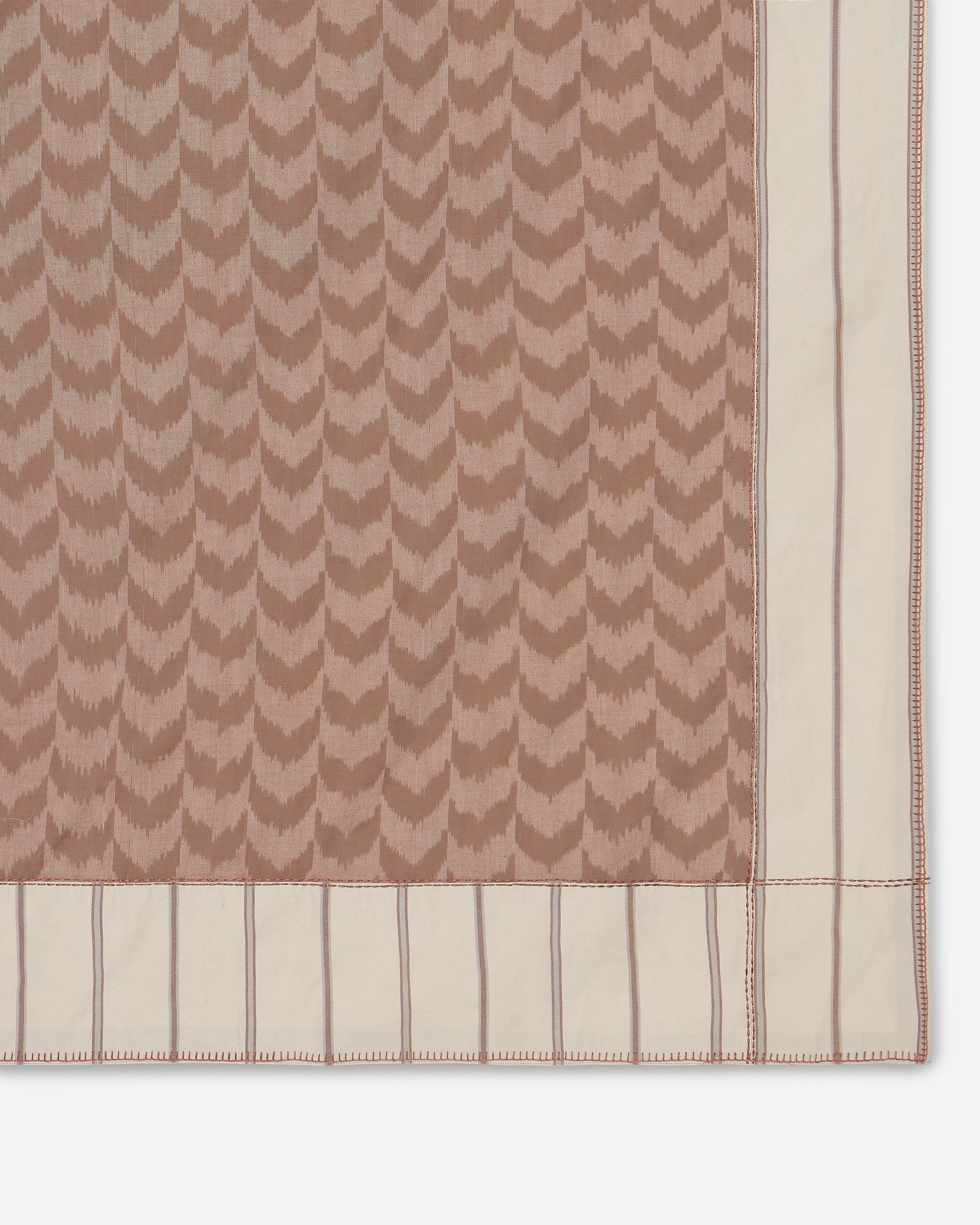 Oscillate Pochampally Warp Ikat Cotton Double Bed Cover