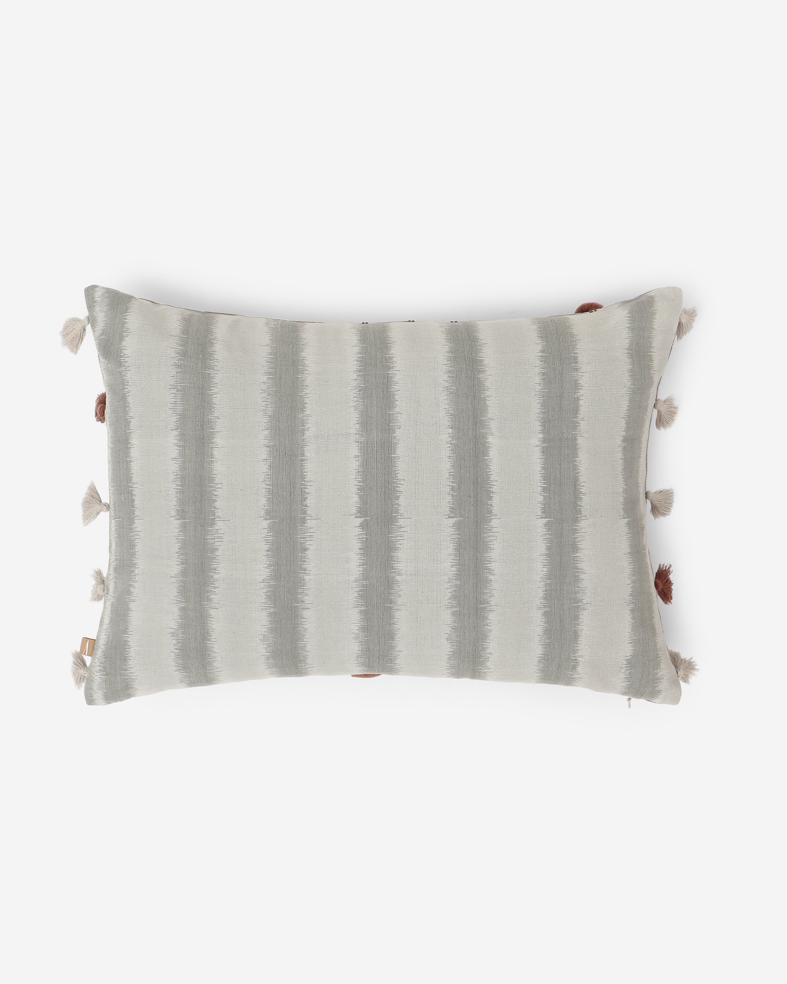 Linear Pochampally Weft Ikat Cotton Cushion Cover