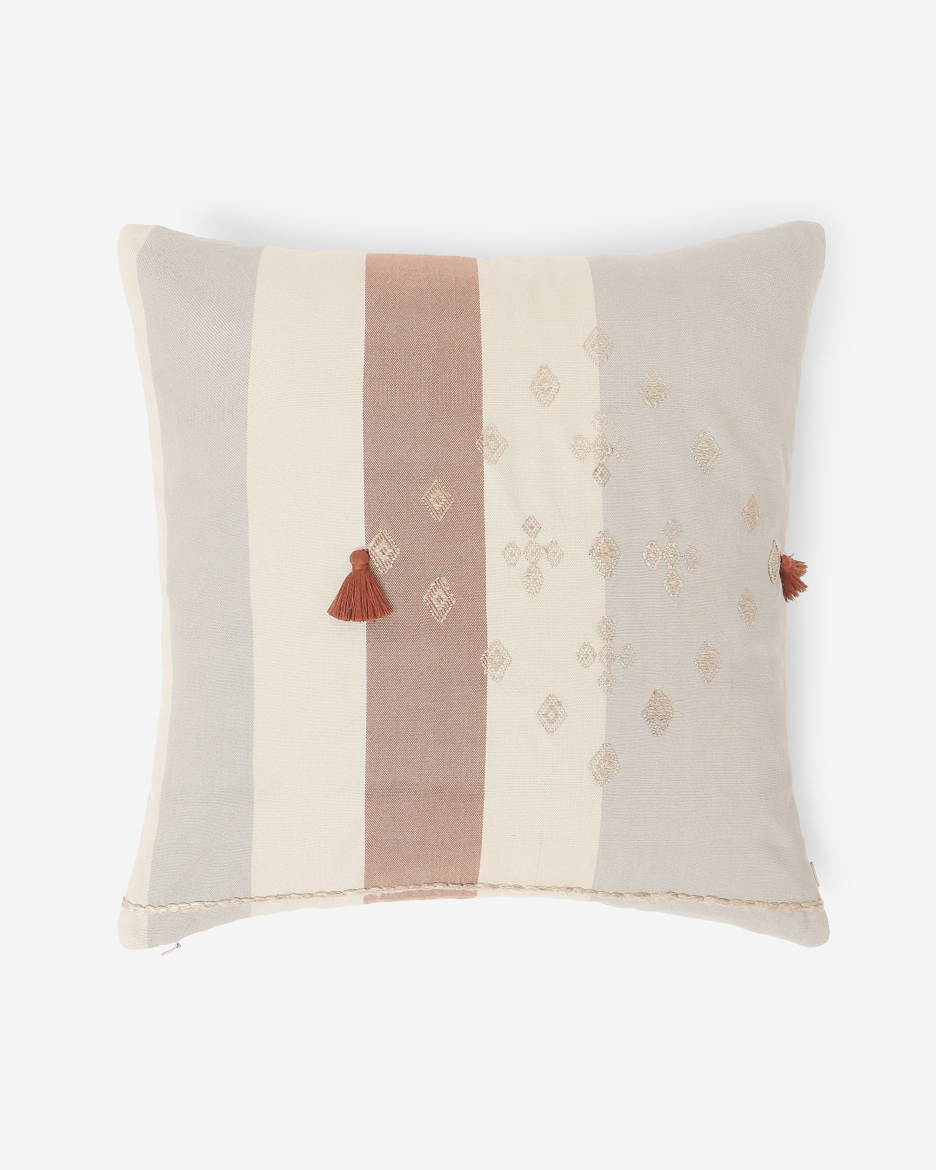 Rhombi Bhujodi Extra Weft Cotton Cushion Cover