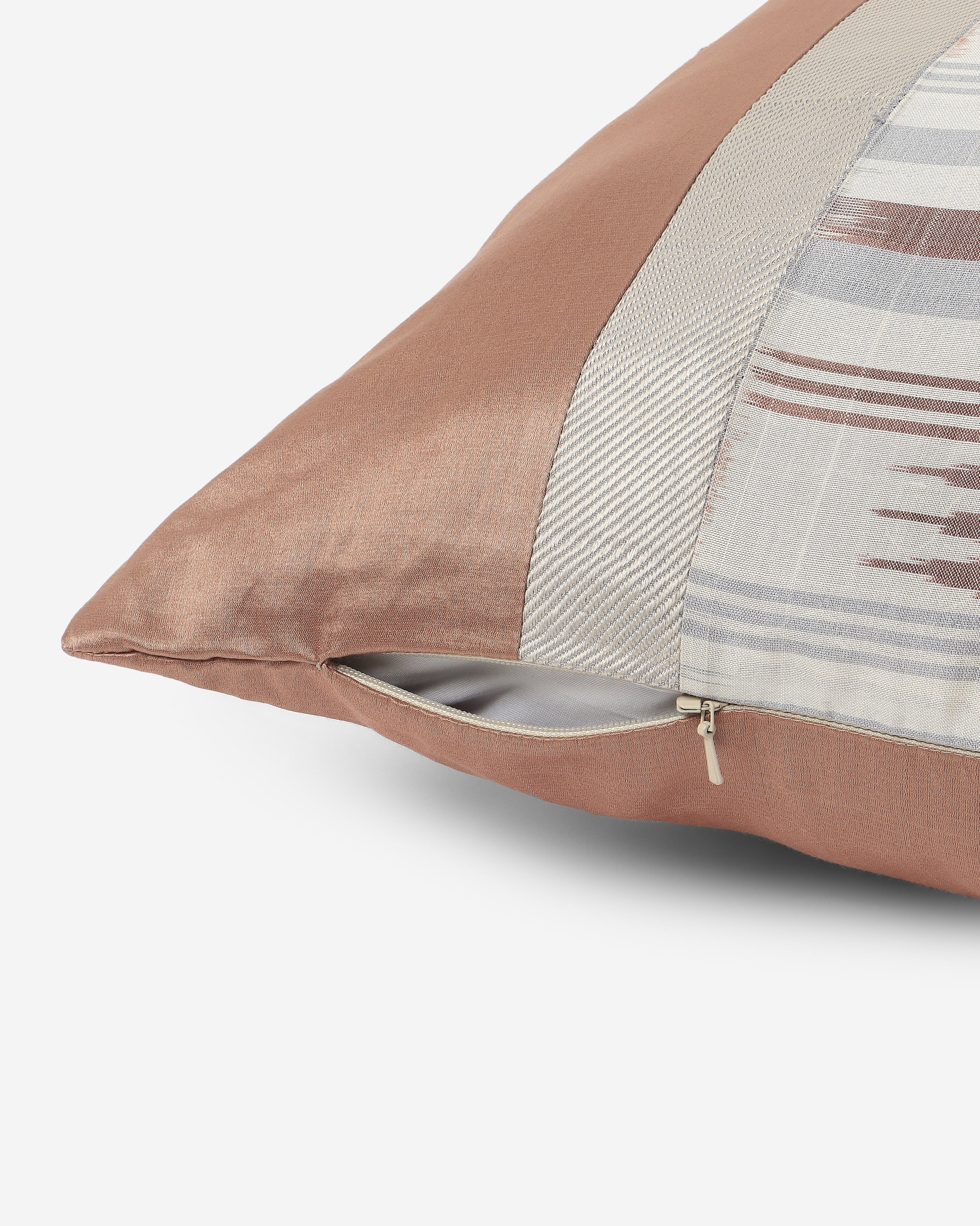 Terrain Pochampally Weft Ikat Cotton Silk Cushion Cover