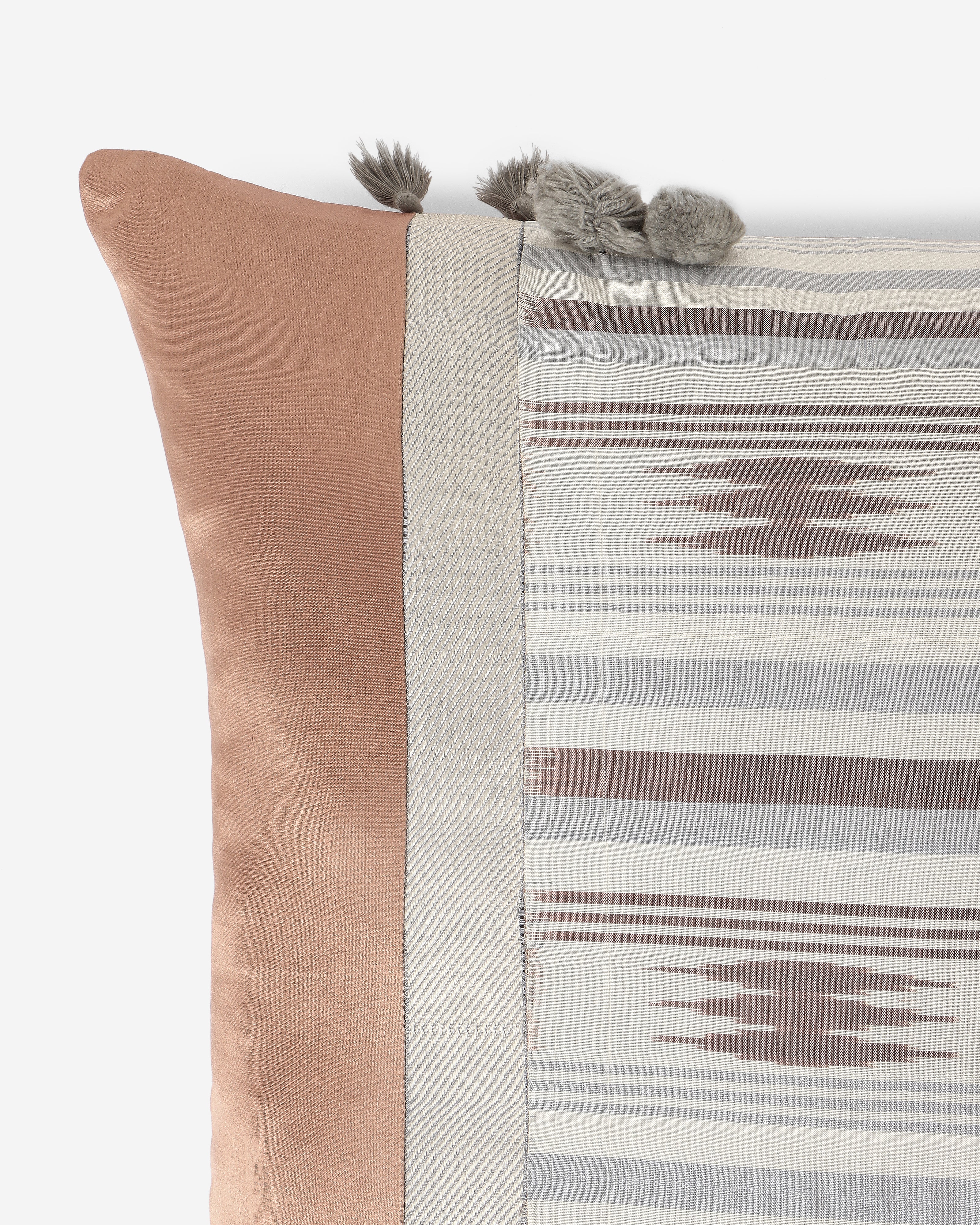 Terrain Pochampally Weft Ikat Cotton Silk Cushion Cover