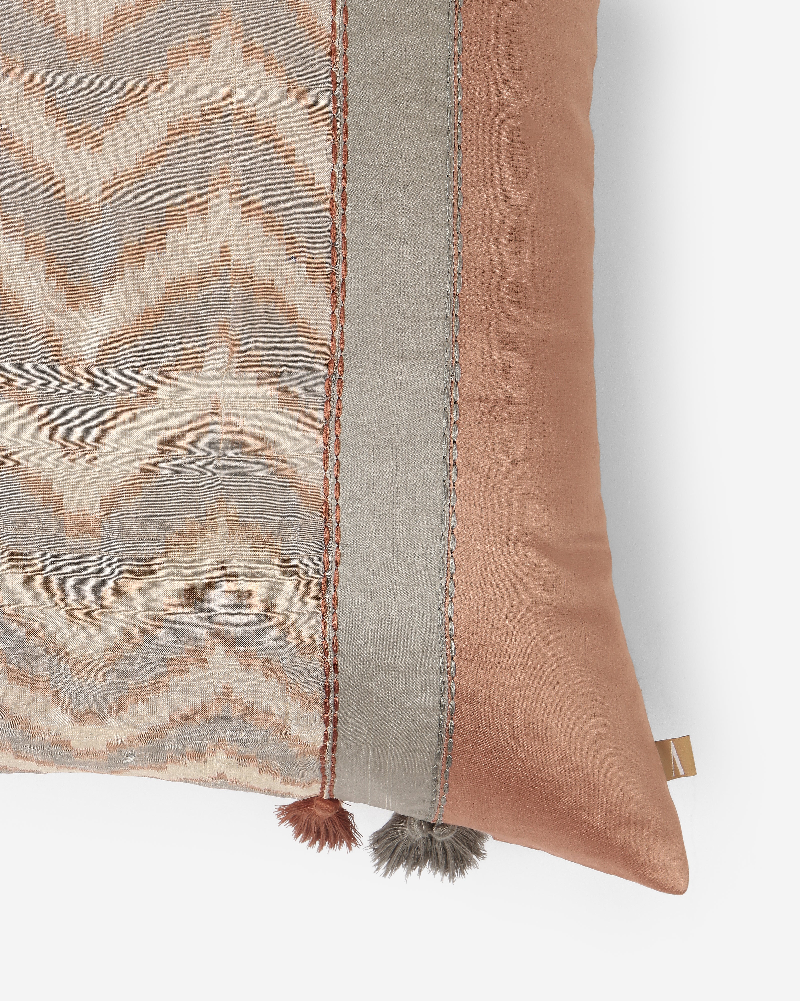 Forward Pochampally Warp Ikat Silk Cushion Cover