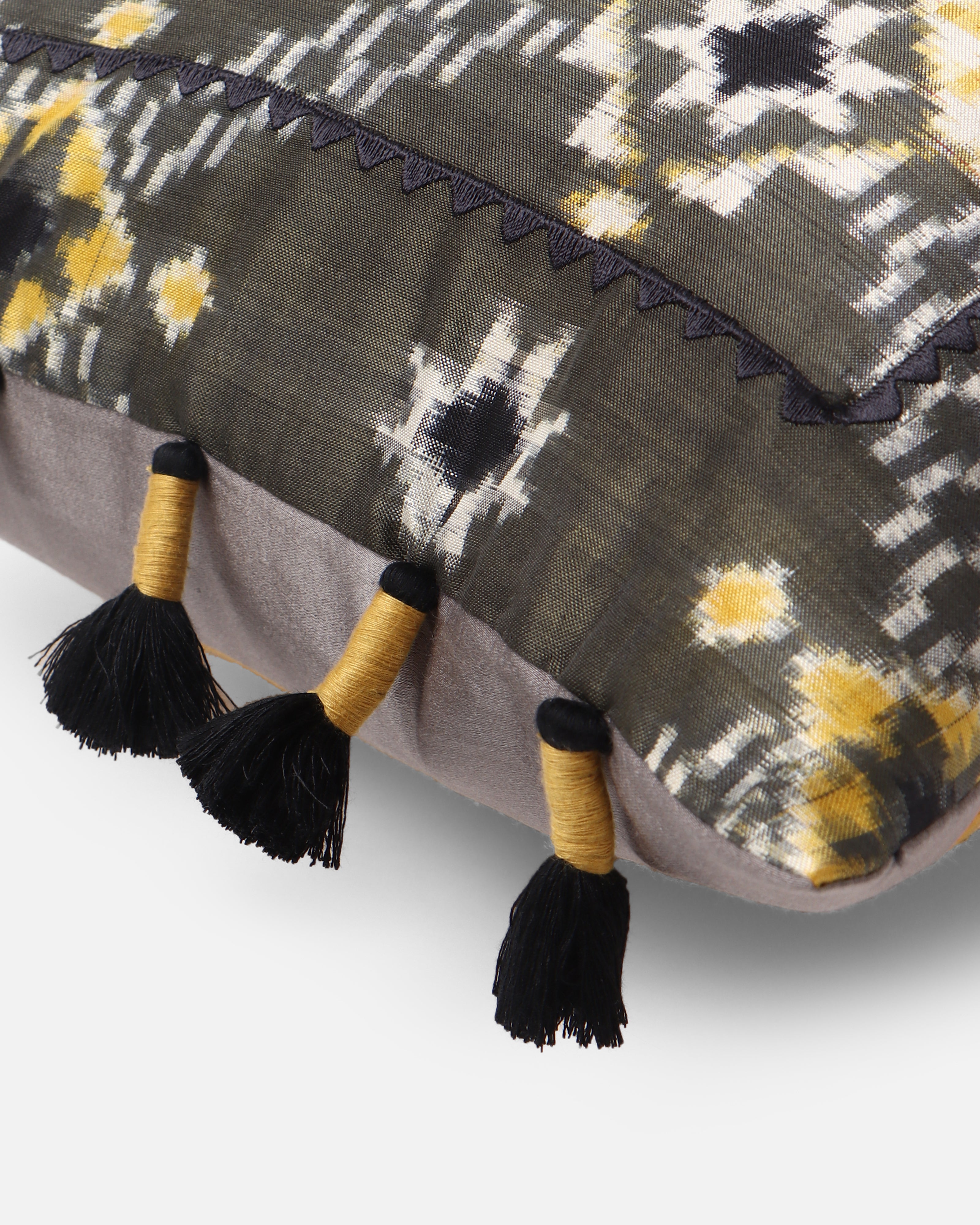 Stefan Pochampally Double Ikat Silk Cushion Cover