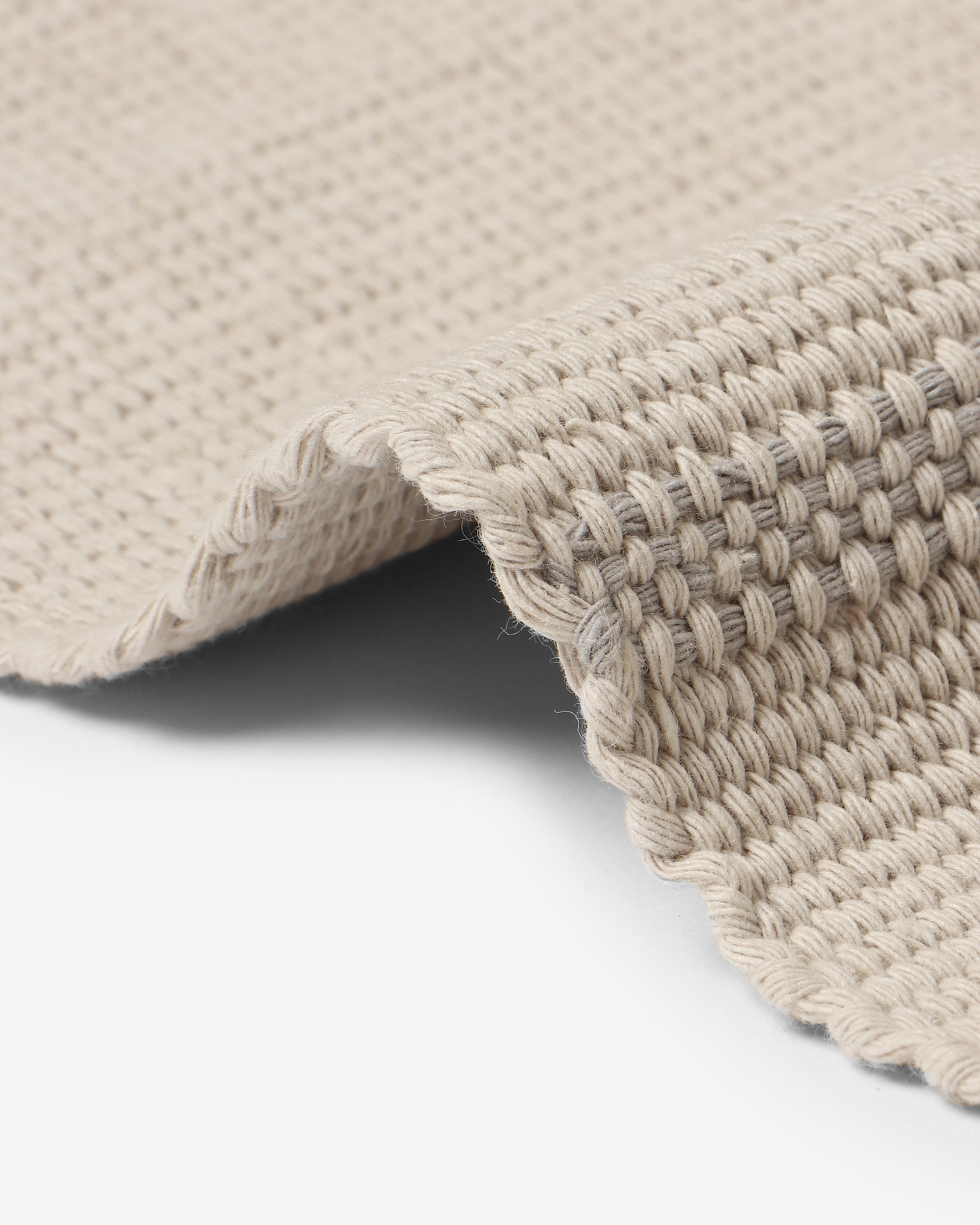 Striate Bhujodi Extra Weft Cotton Rug