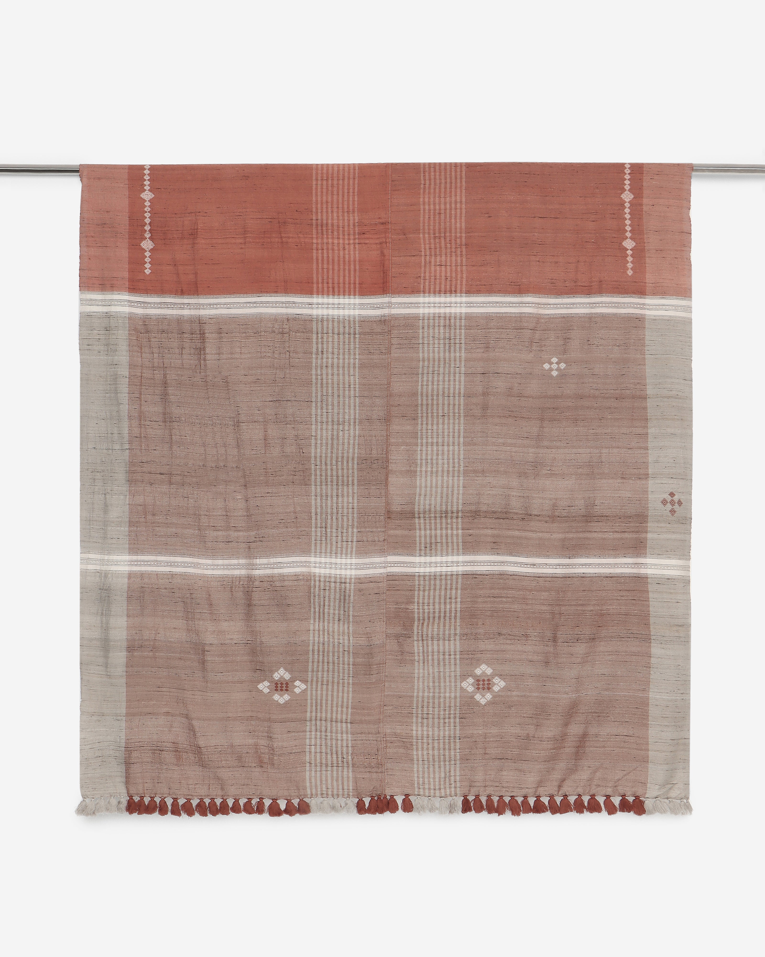 Sunder Bhujodi Extra Weft Cotton Silk Throw