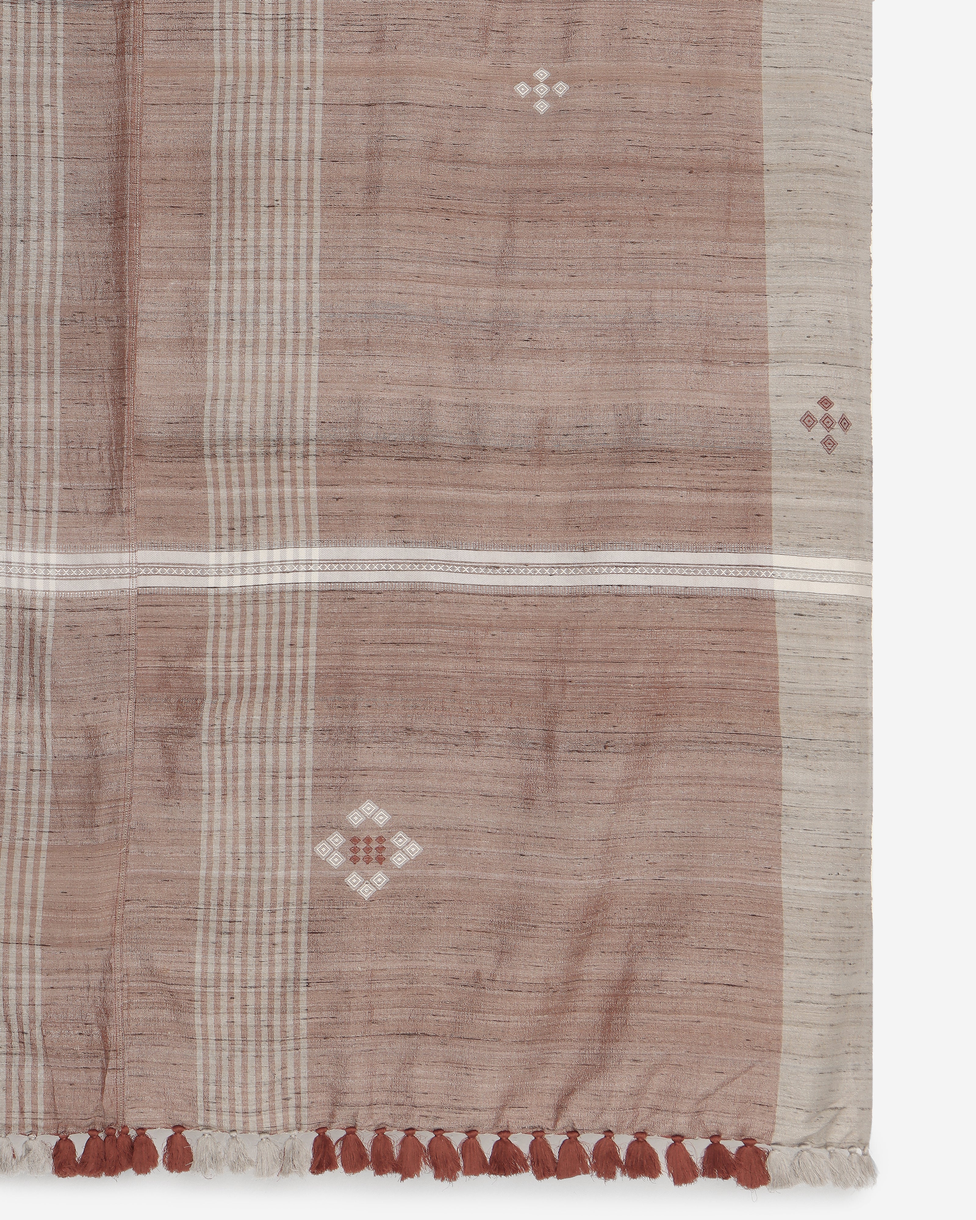 Sunder Bhujodi Extra Weft Cotton Silk Throw