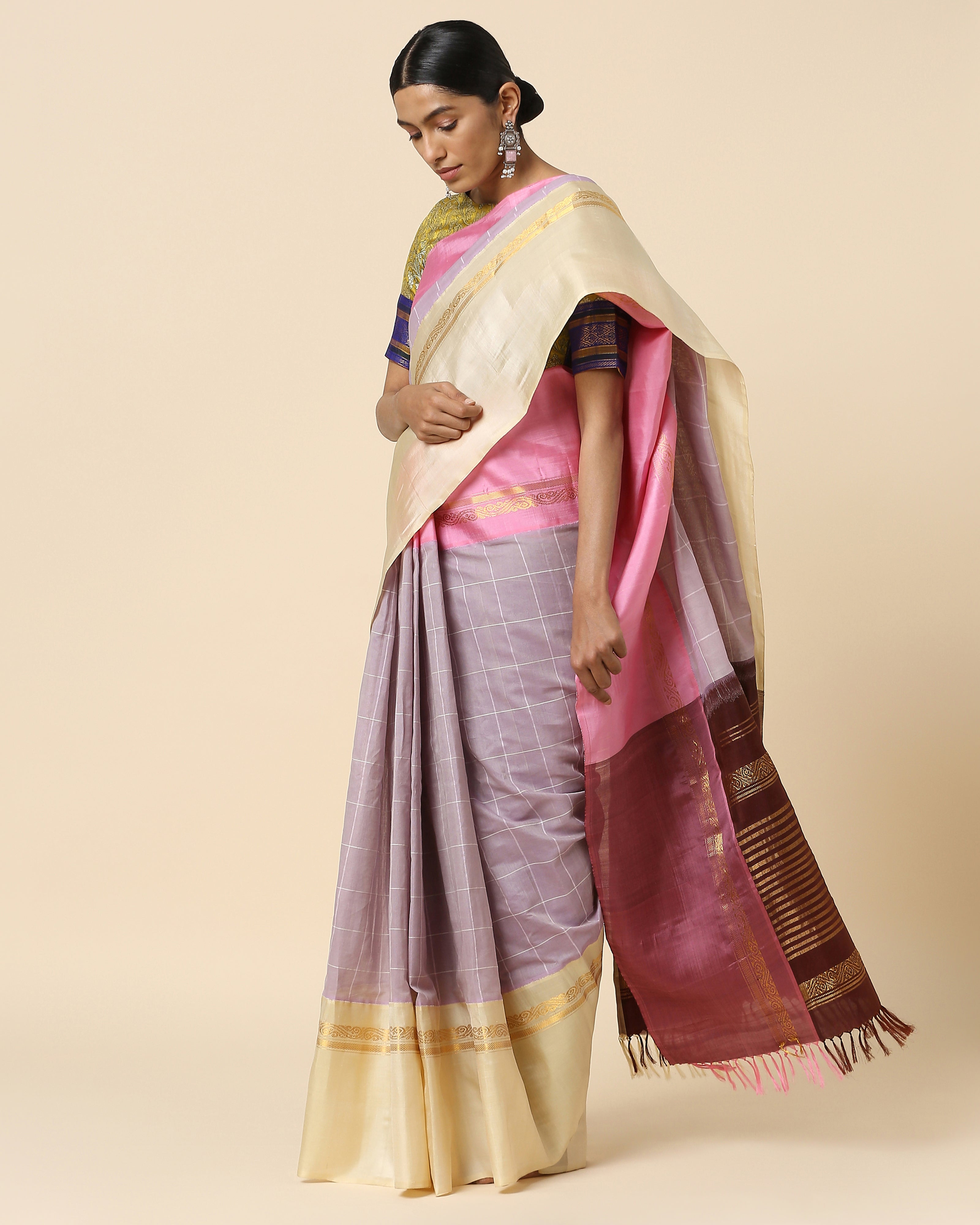 Shariya Gadwal Kuttu Weave Cotton Silk Saree