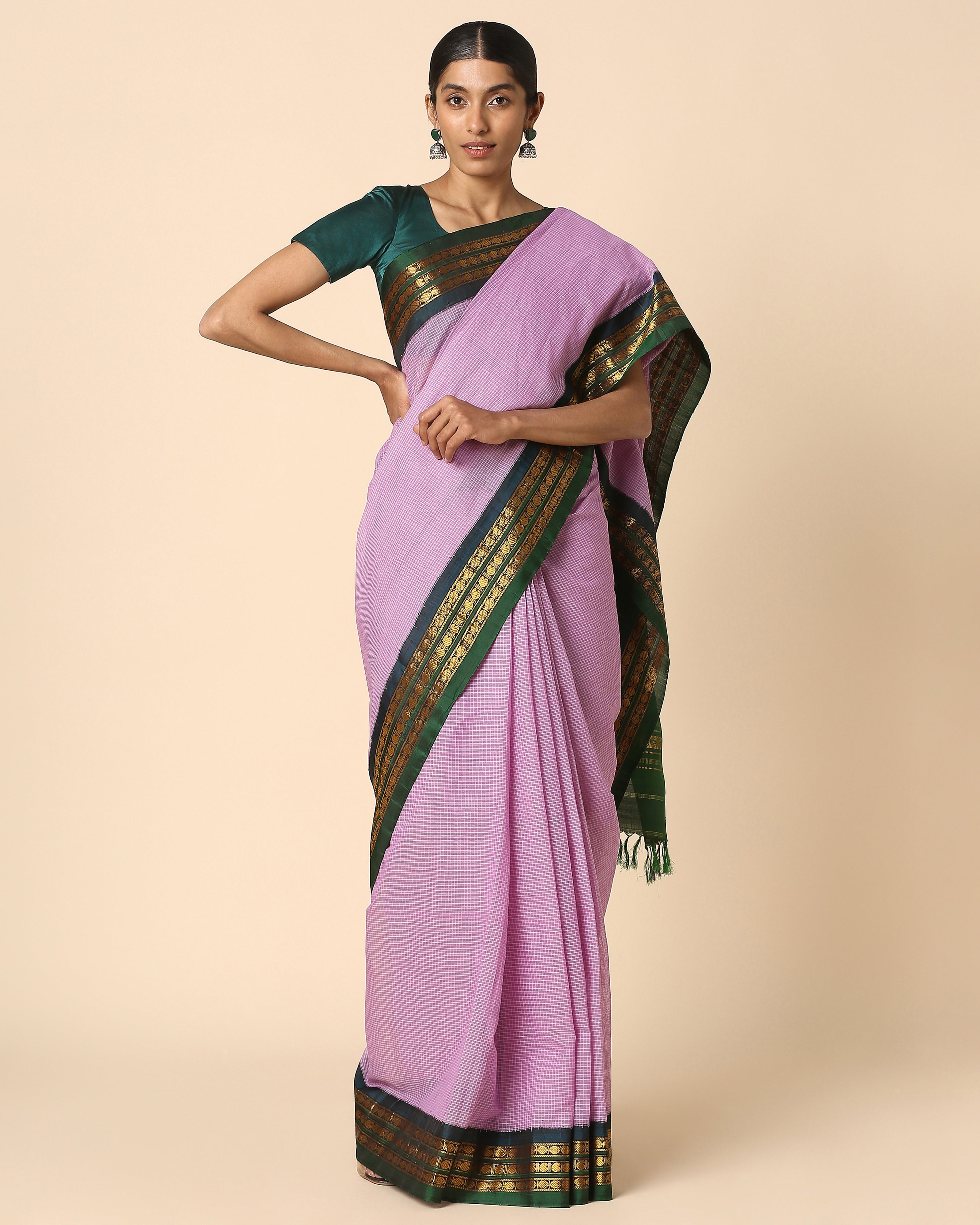Siddra Gadwal Kuttu Weave Cotton Silk Saree