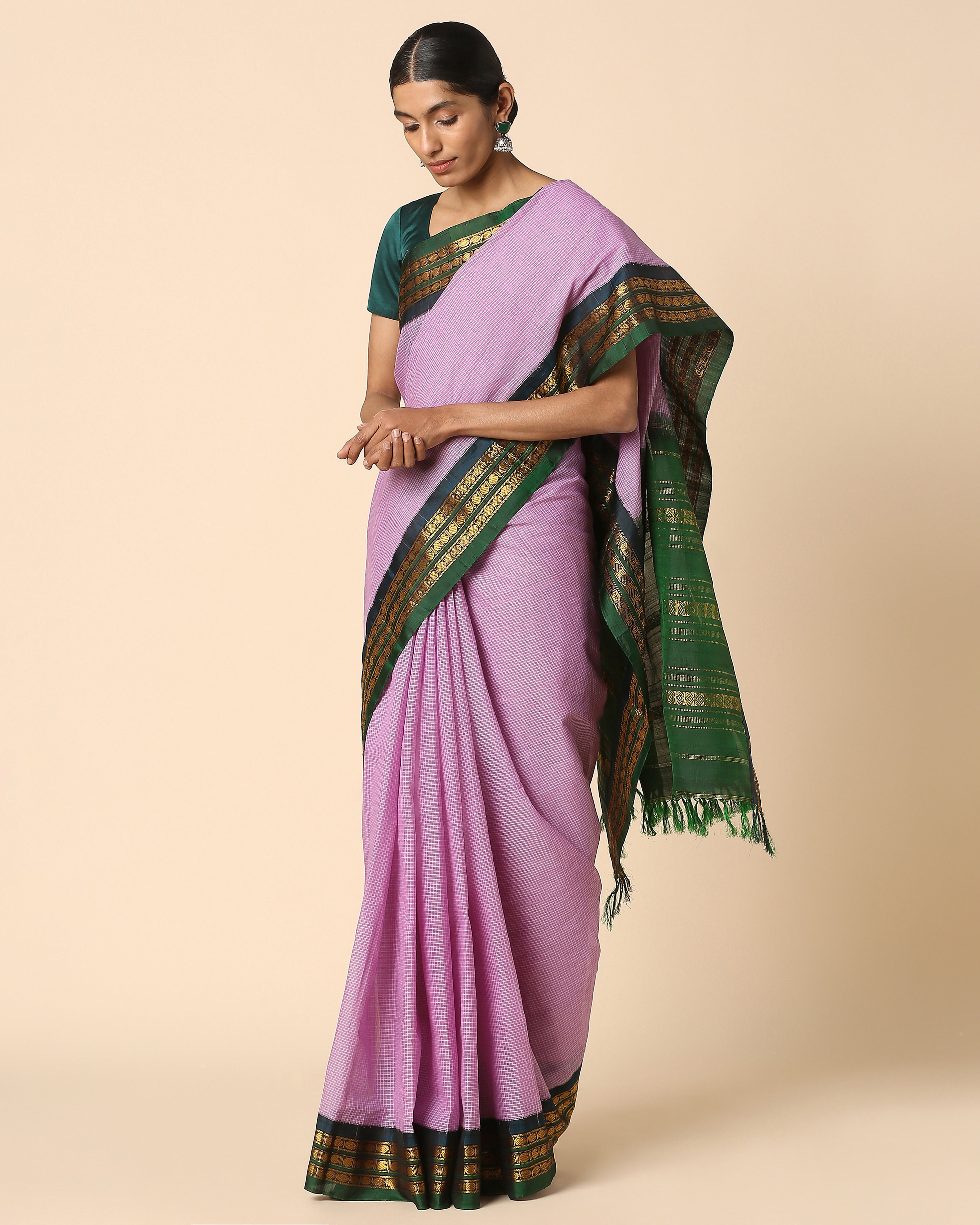 Siddra Gadwal Kuttu Weave Cotton Silk Saree