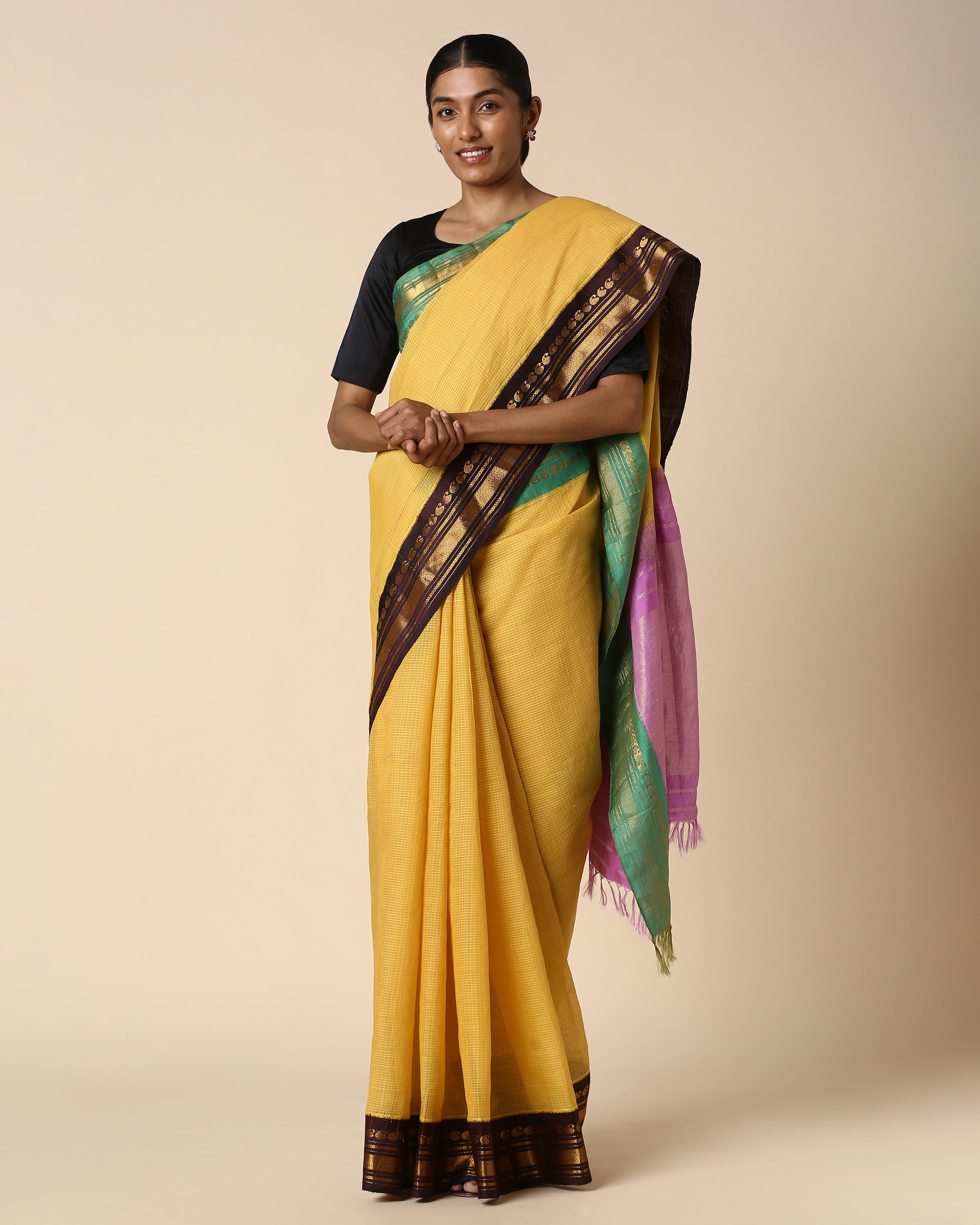 Maham Gadwal Kuttu Weave Cotton Silk Saree