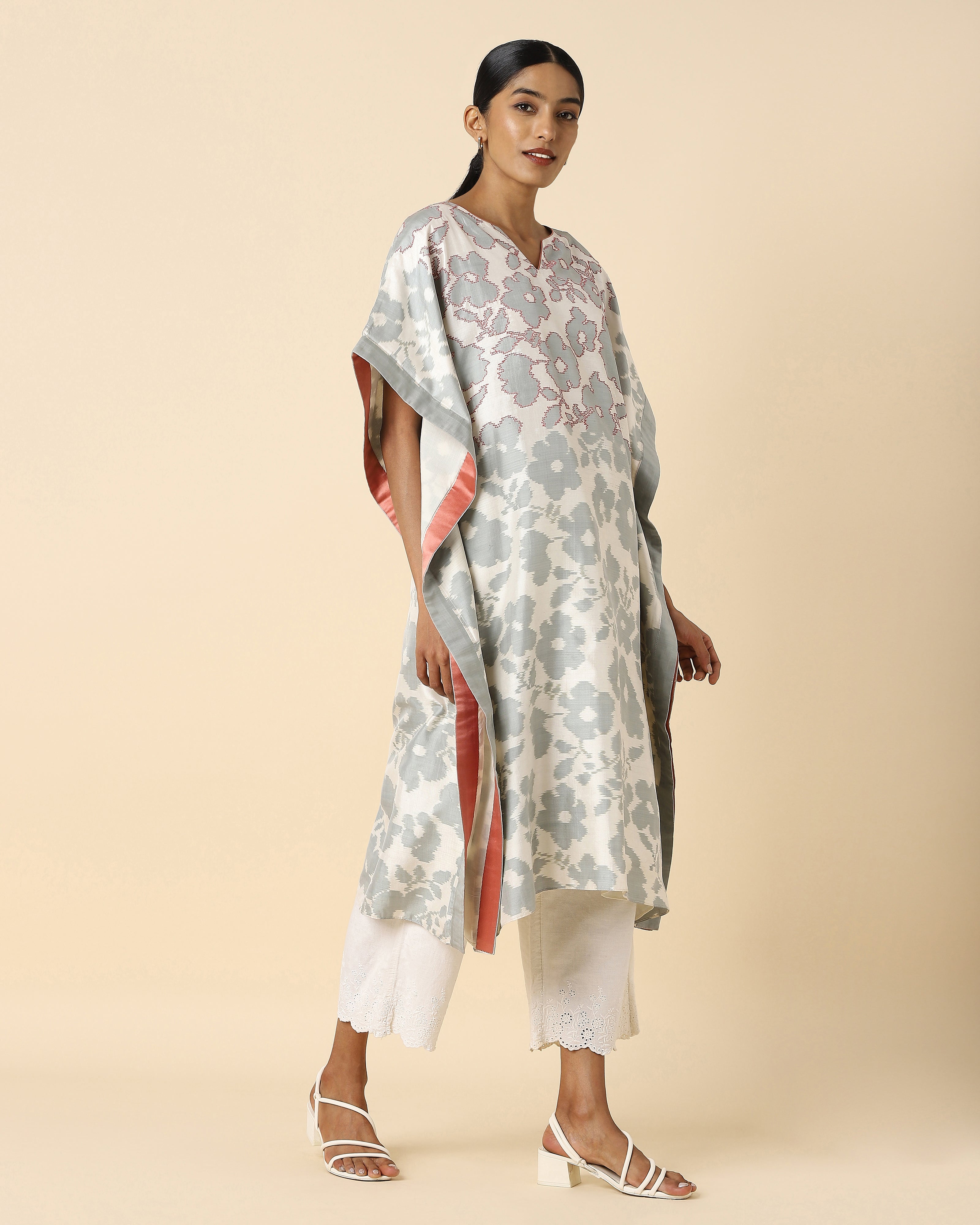 Nilaya Pochampally Weft Ikat Silk Women's Kaftan