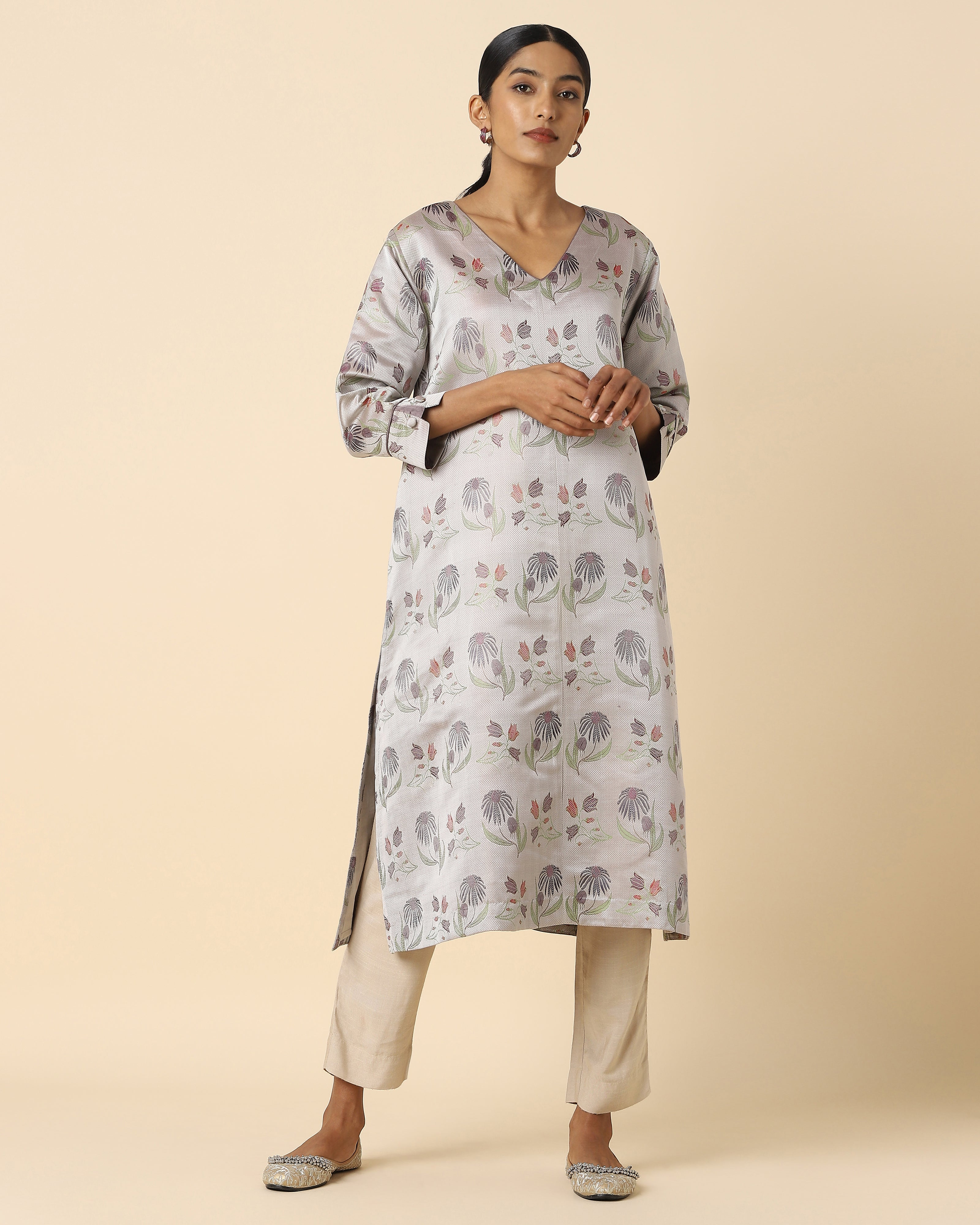 Camara Banarasi Tanchoi Silk Women's Kurta