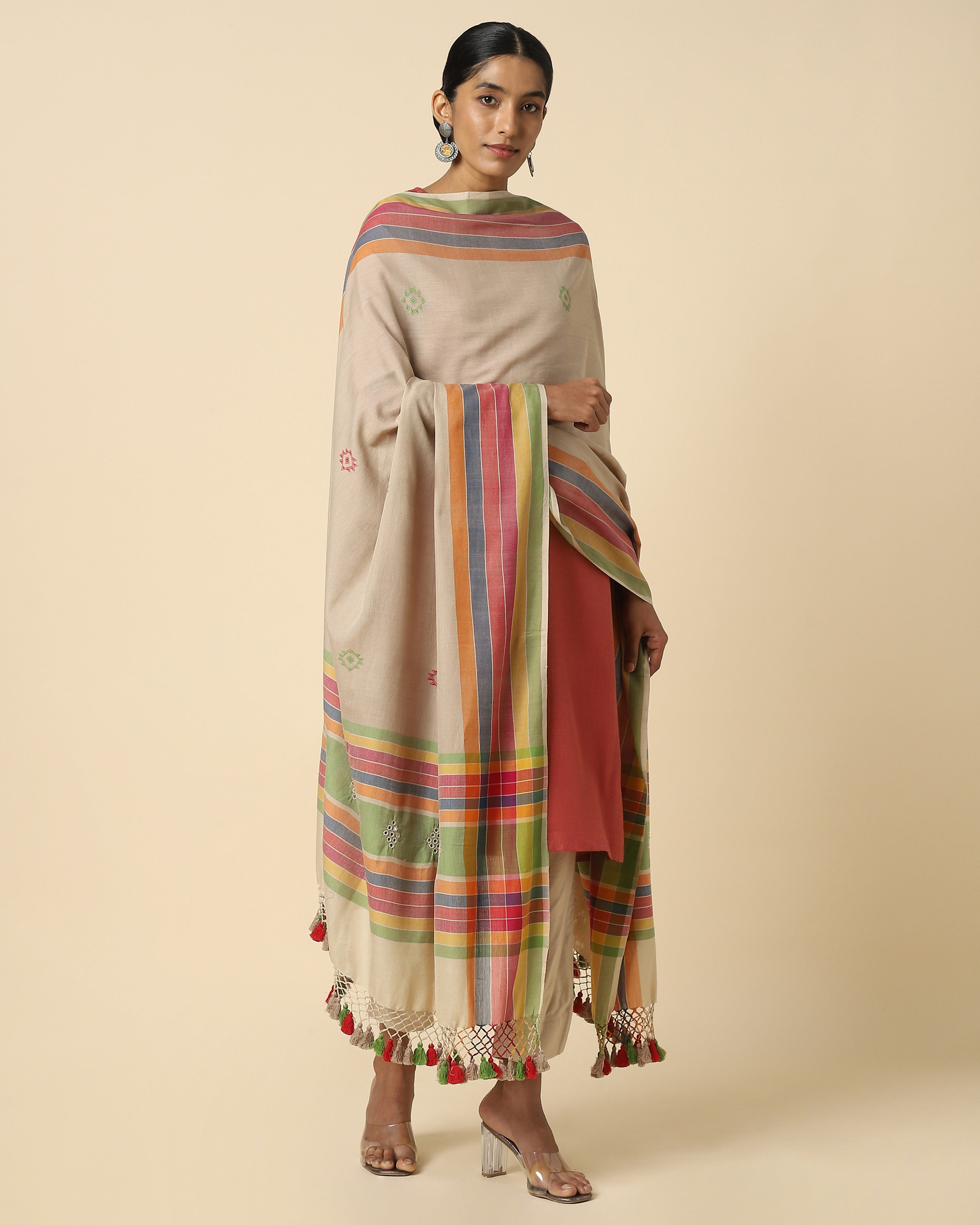 Vered Bhujodi Extra Weft Cotton Dupatta